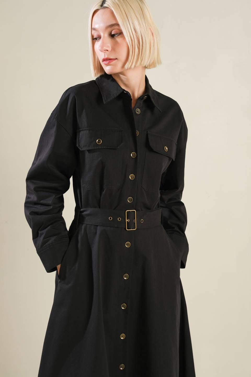 CHARMING DECISION WOVEN MIDI DRESS - MaraFormigone