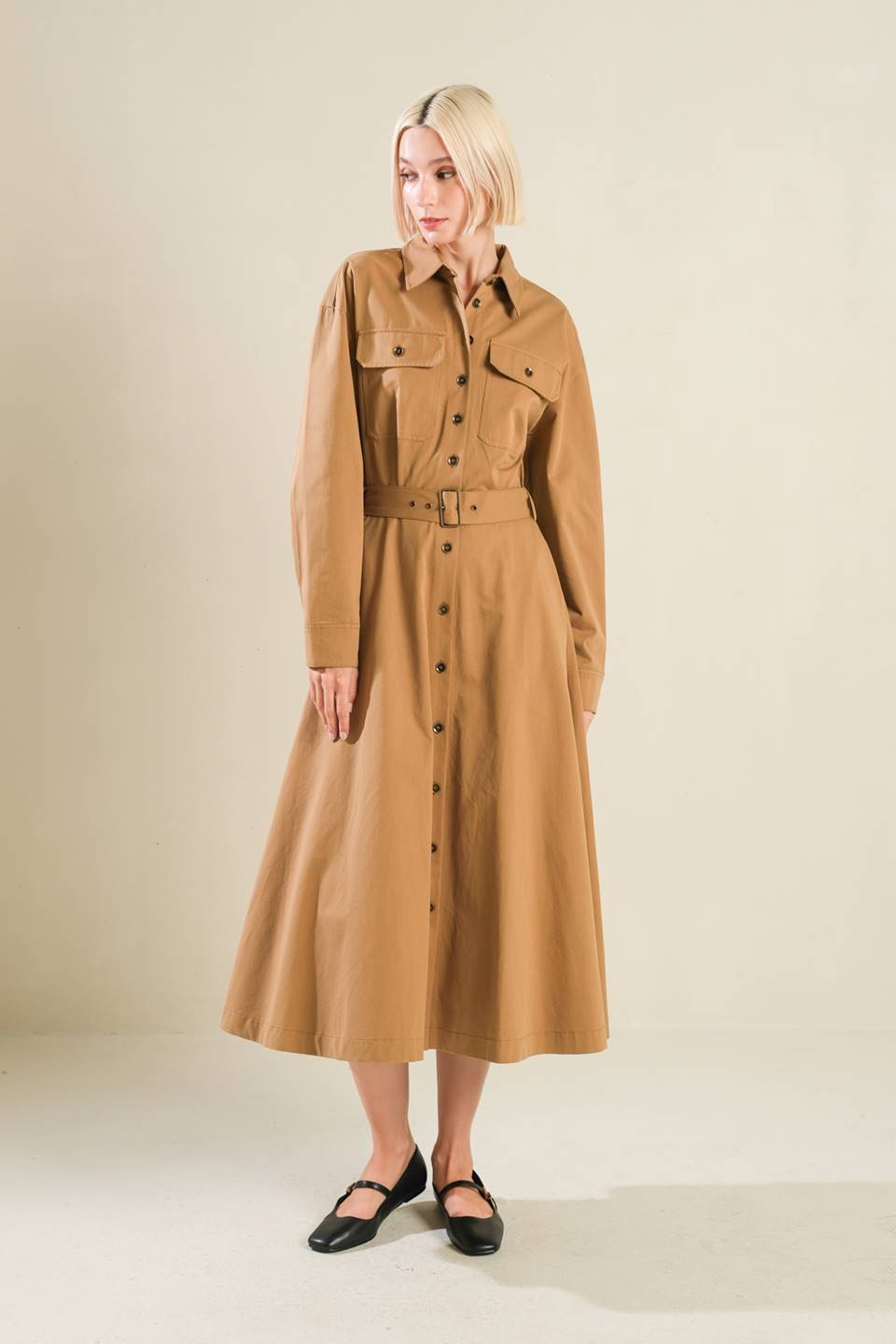 CHARMING DECISION WOVEN MIDI DRESS - MaraFormigone