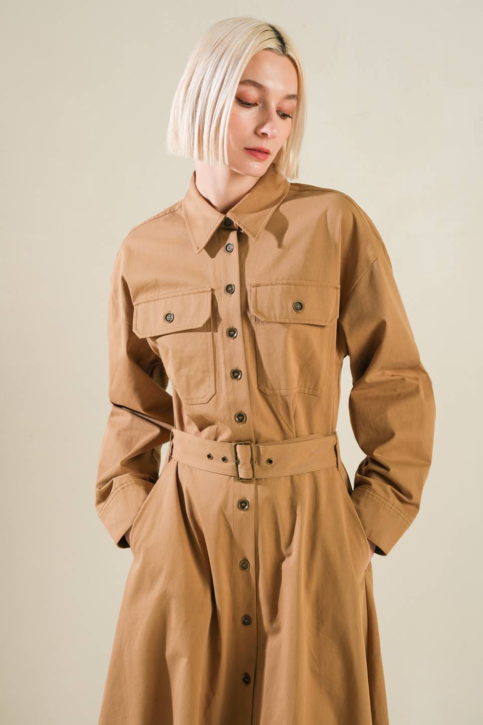 CHARMING DECISION WOVEN MIDI DRESS - MaraFormigone