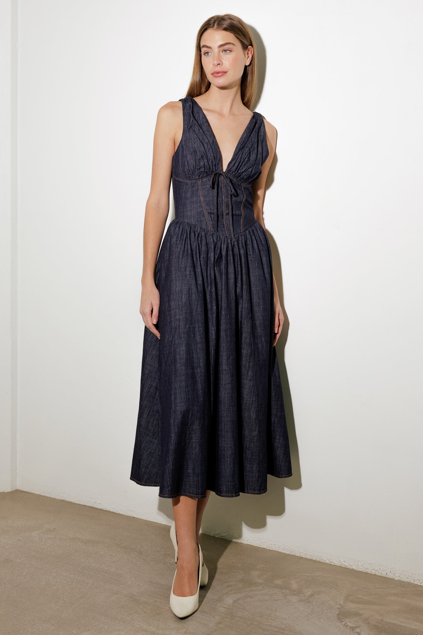 RUSTIC DREAM WOVEN MIDI DRESS - MaraFormigone