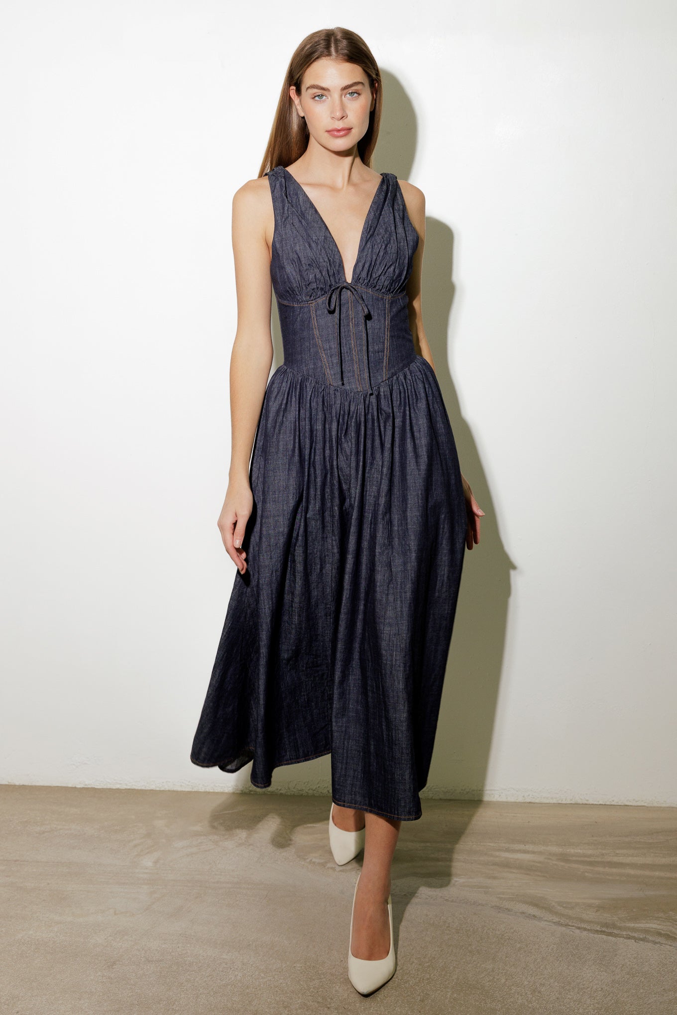 RUSTIC DREAM WOVEN MIDI DRESS - MaraFormigone