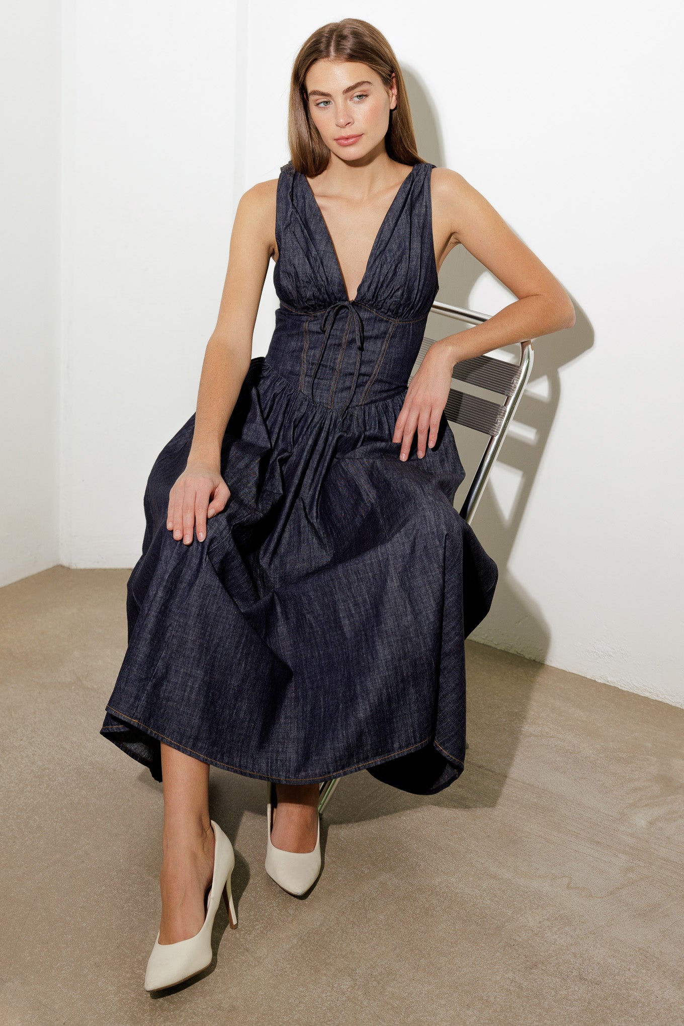 RUSTIC DREAM WOVEN MIDI DRESS - MaraFormigone