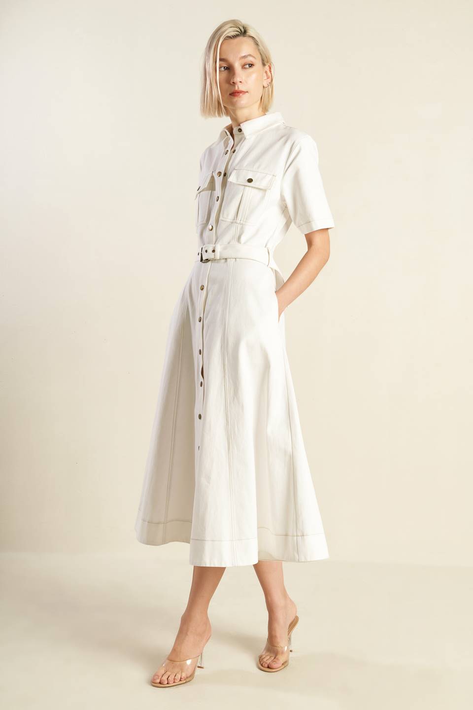 SOUL ON FIRE WOVEN MIDI DRESS - MaraFormigone