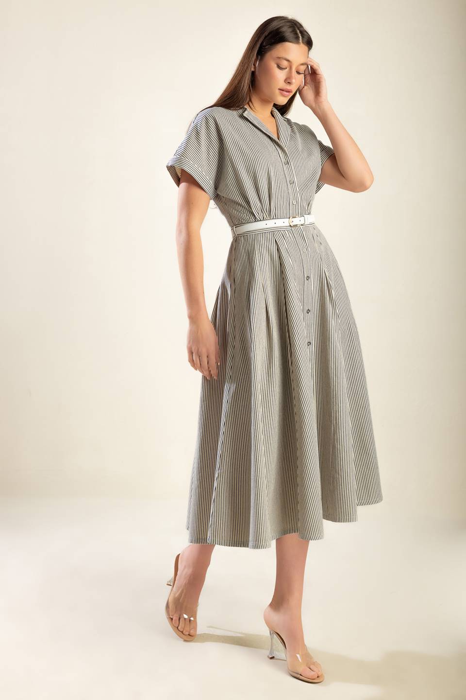 TIEMPO PARA EVOLUCIONAR VESTIDO MIDI TEJIDO