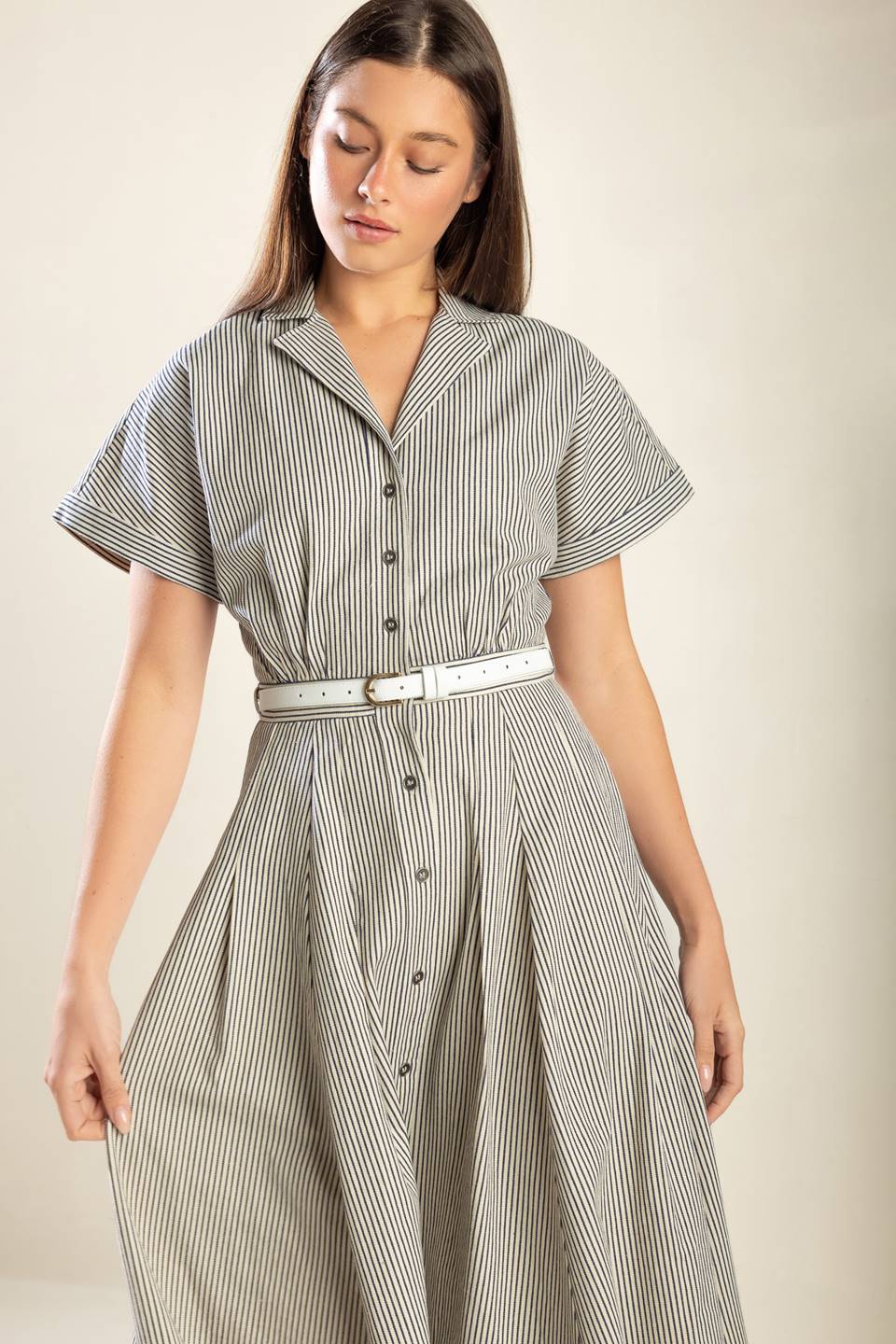 TIEMPO PARA EVOLUCIONAR VESTIDO MIDI TEJIDO