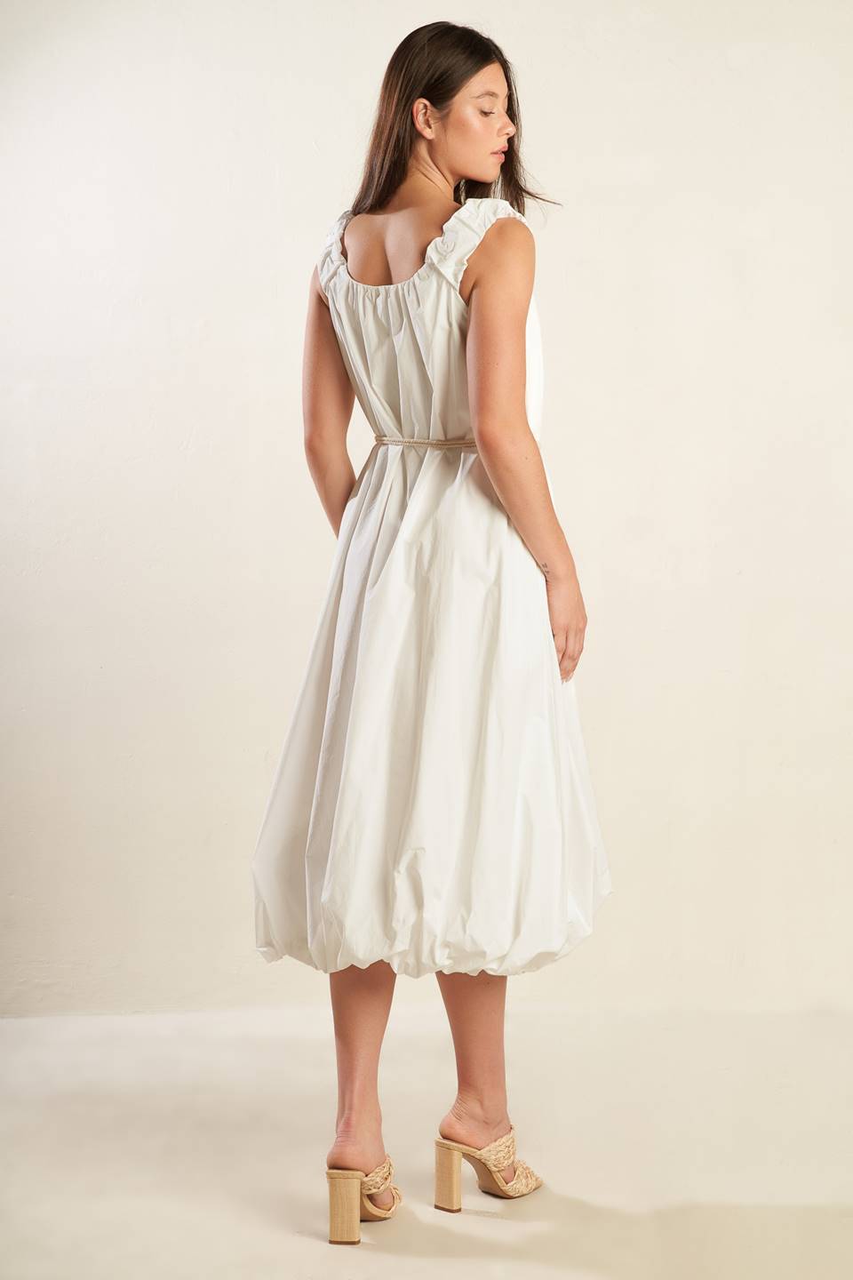 RIVERSIDE SIPS WOVEN MIDI DRESS - MaraFormigone