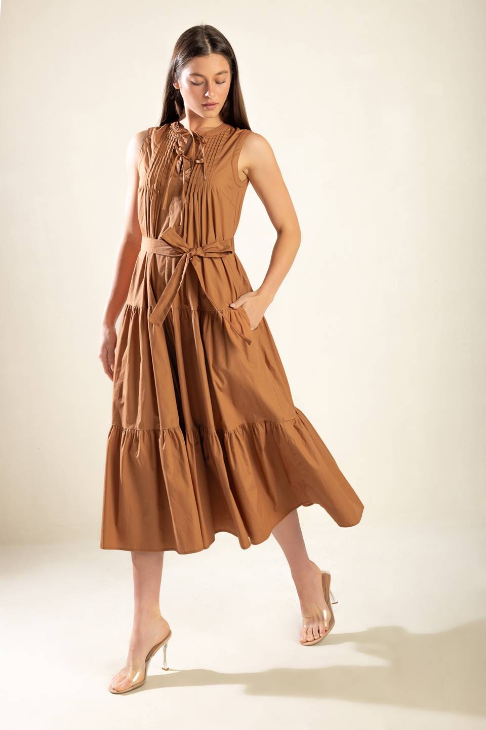 EVERYTHING I WANT WOVEN MIDI DRESS - MaraFormigone