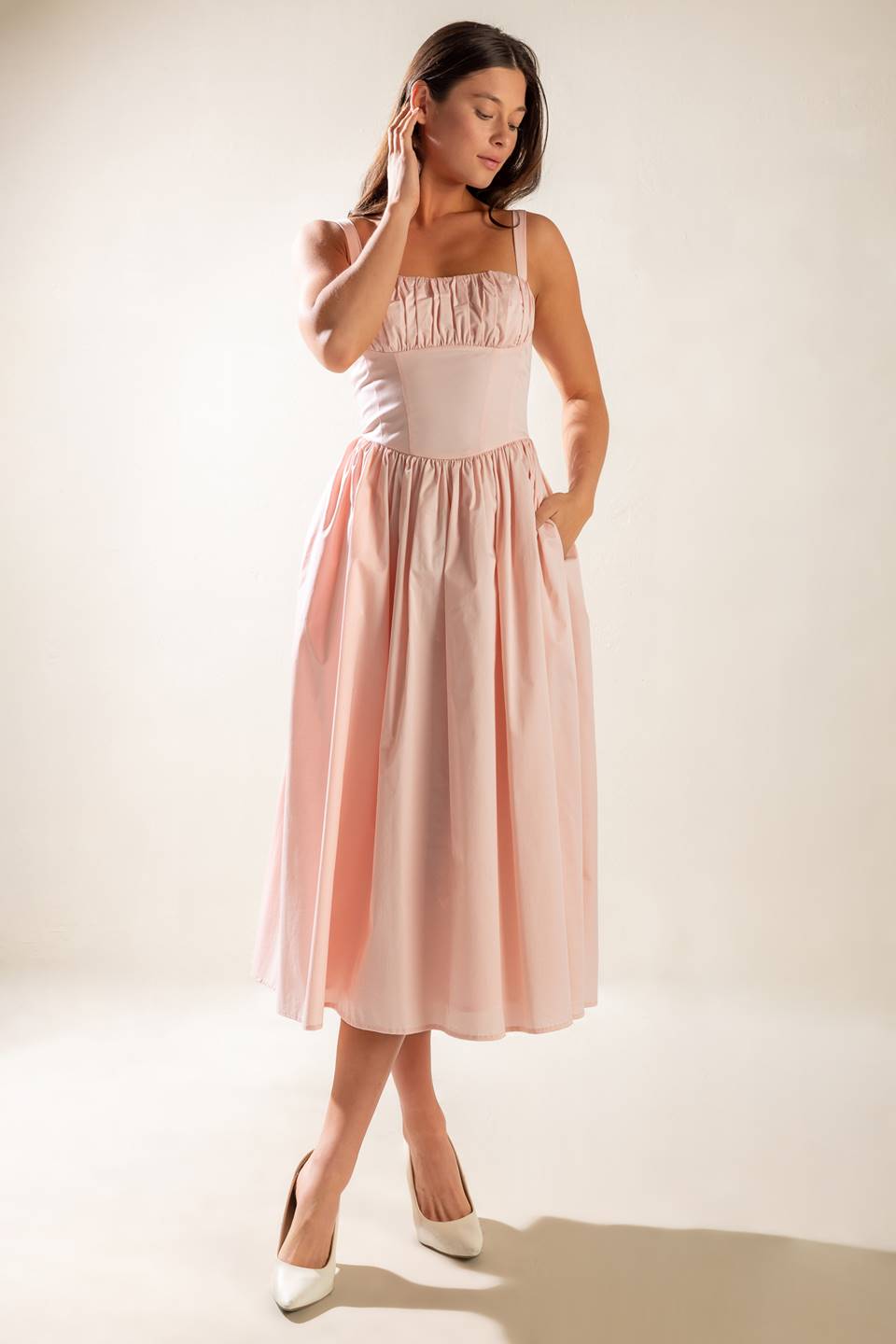 EASILY LOVED WOVEN MIDI DRESS - MaraFormigone