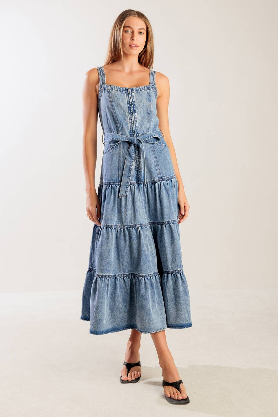 SUNSHINE STATE OF MIND INDIGO DENIM DRESS - MaraFormigone
