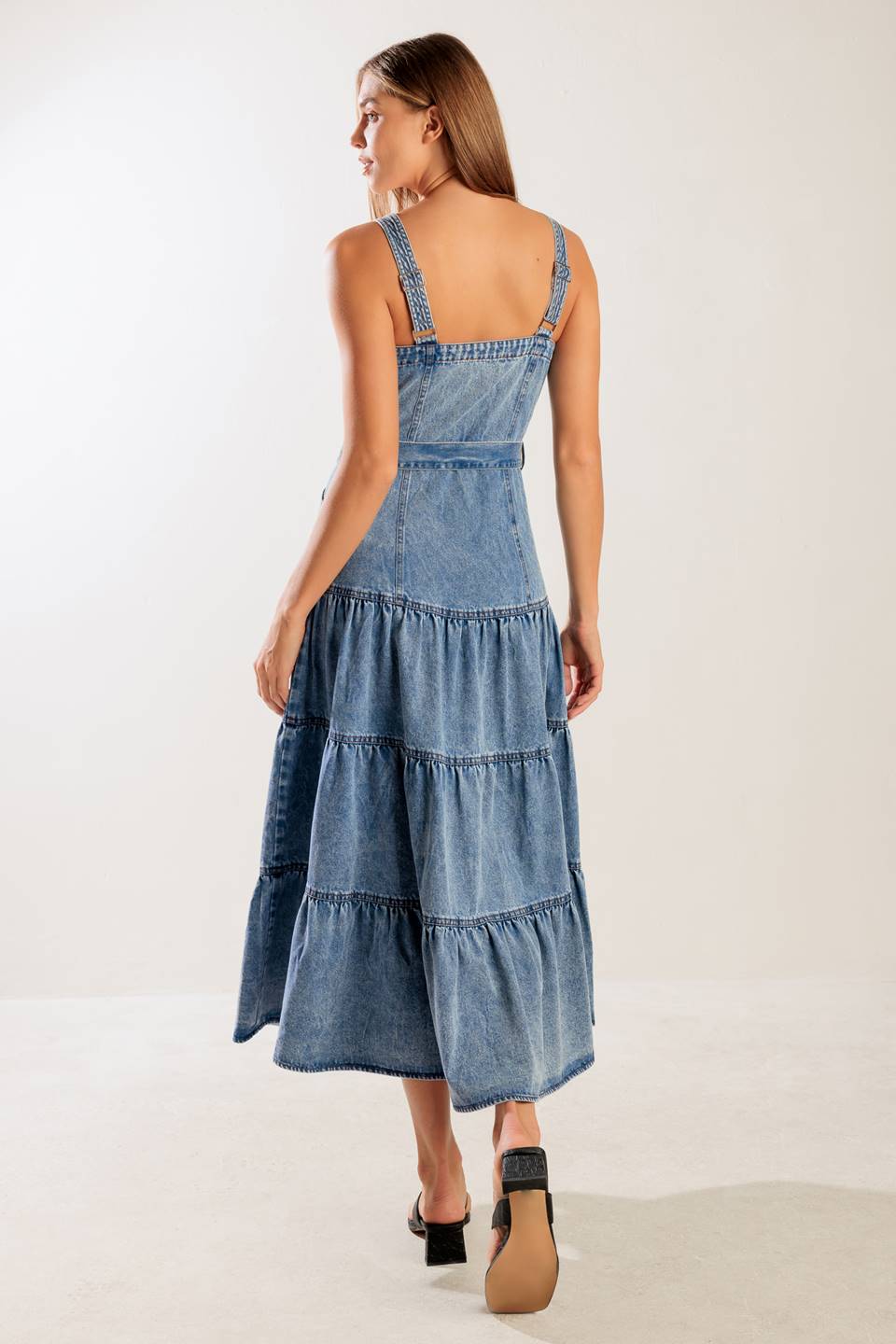 SUNSHINE STATE OF MIND INDIGO DENIM DRESS - MaraFormigone