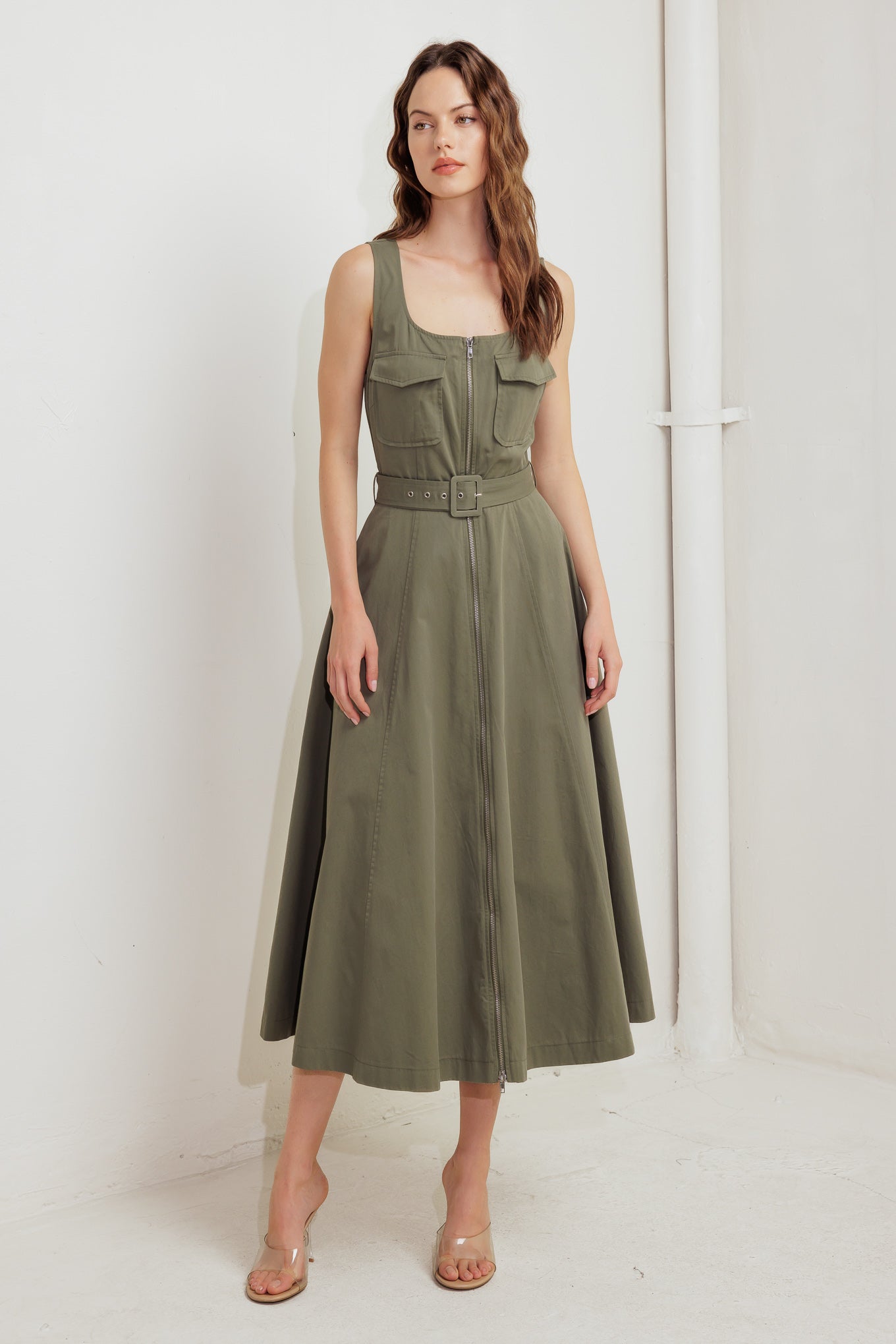VESTIDO MIDI TEJIDO OLIVE GROVE