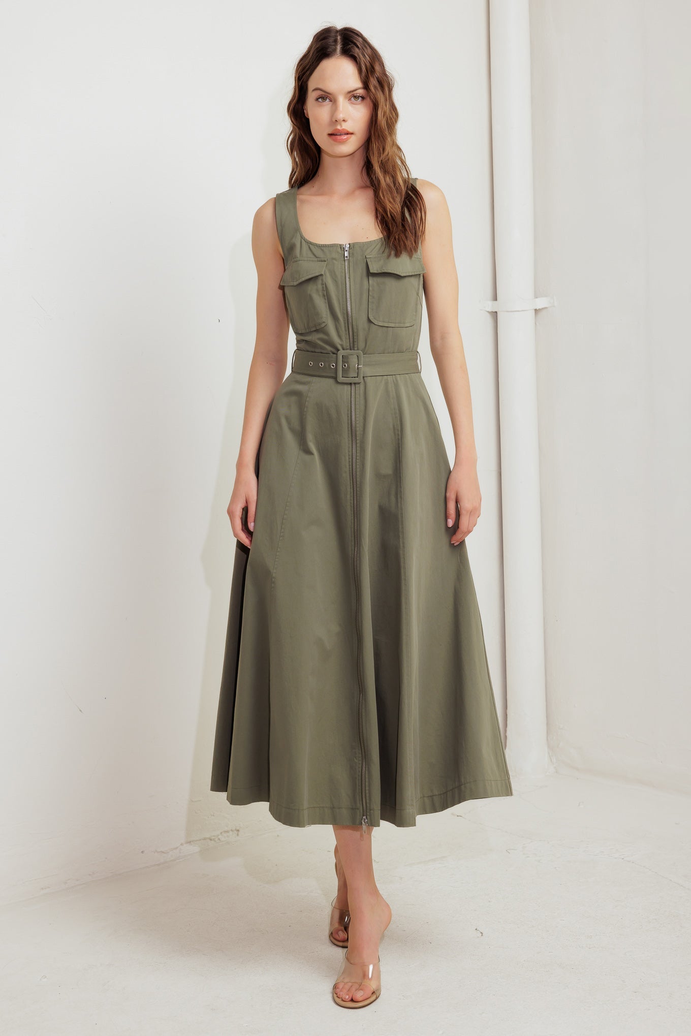 VESTIDO MIDI TEJIDO OLIVE GROVE