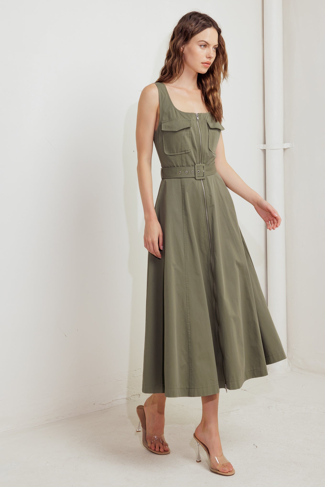 VESTIDO MIDI TEJIDO OLIVE GROVE