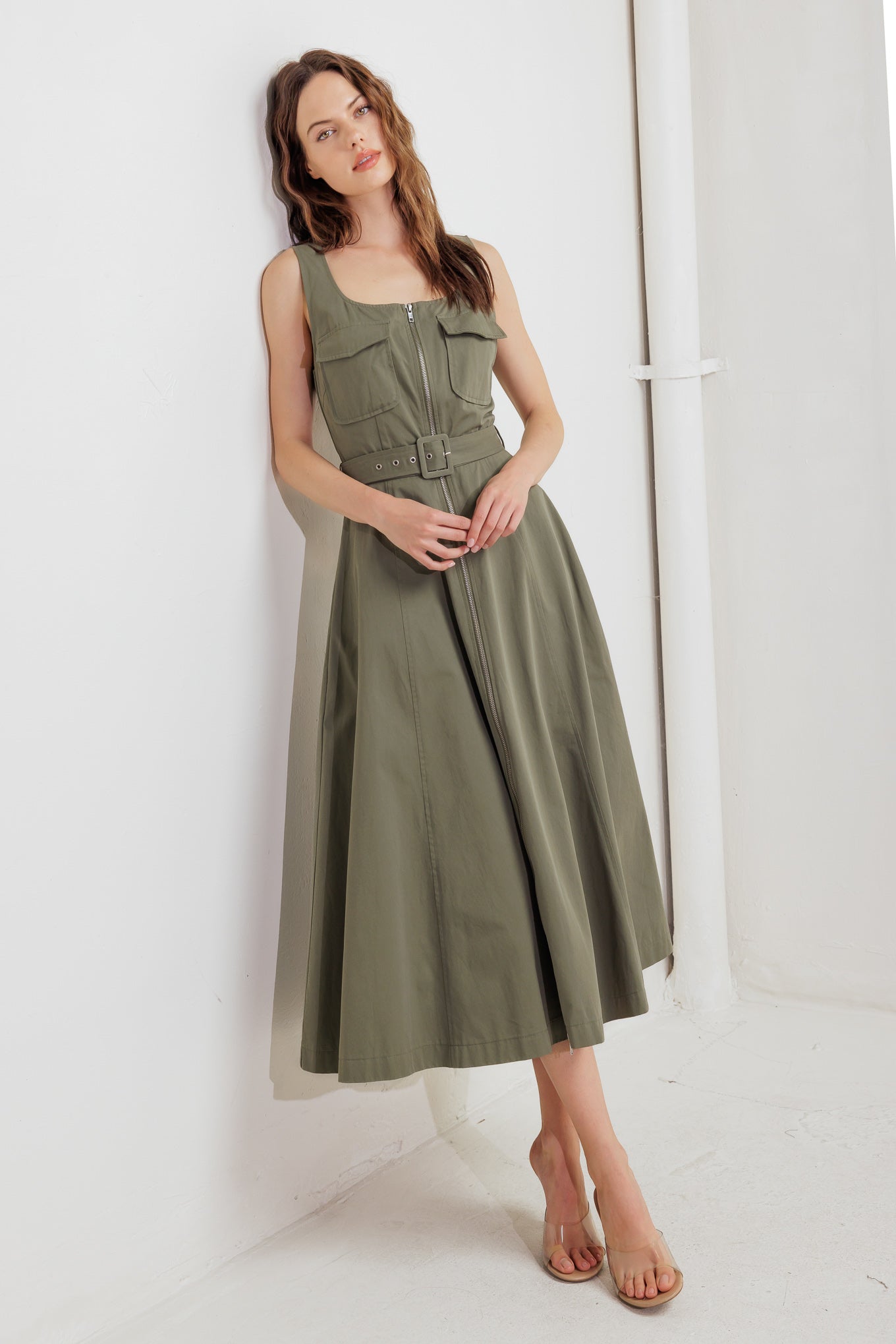 VESTIDO MIDI TEJIDO OLIVE GROVE