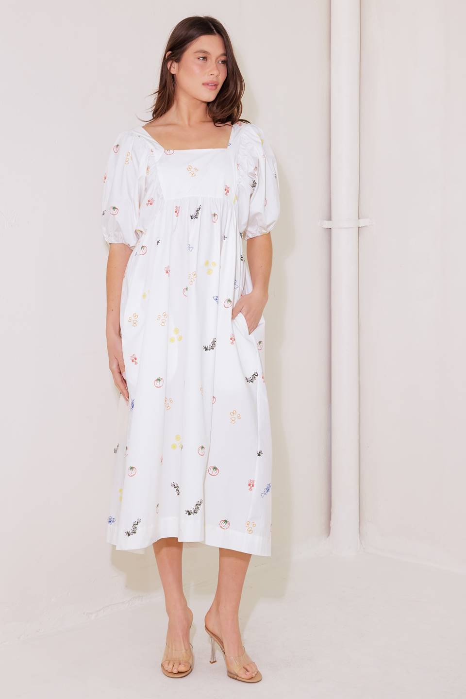 THE WORLD IS YOURS WOVEN MIDI DRESS - MaraFormigone