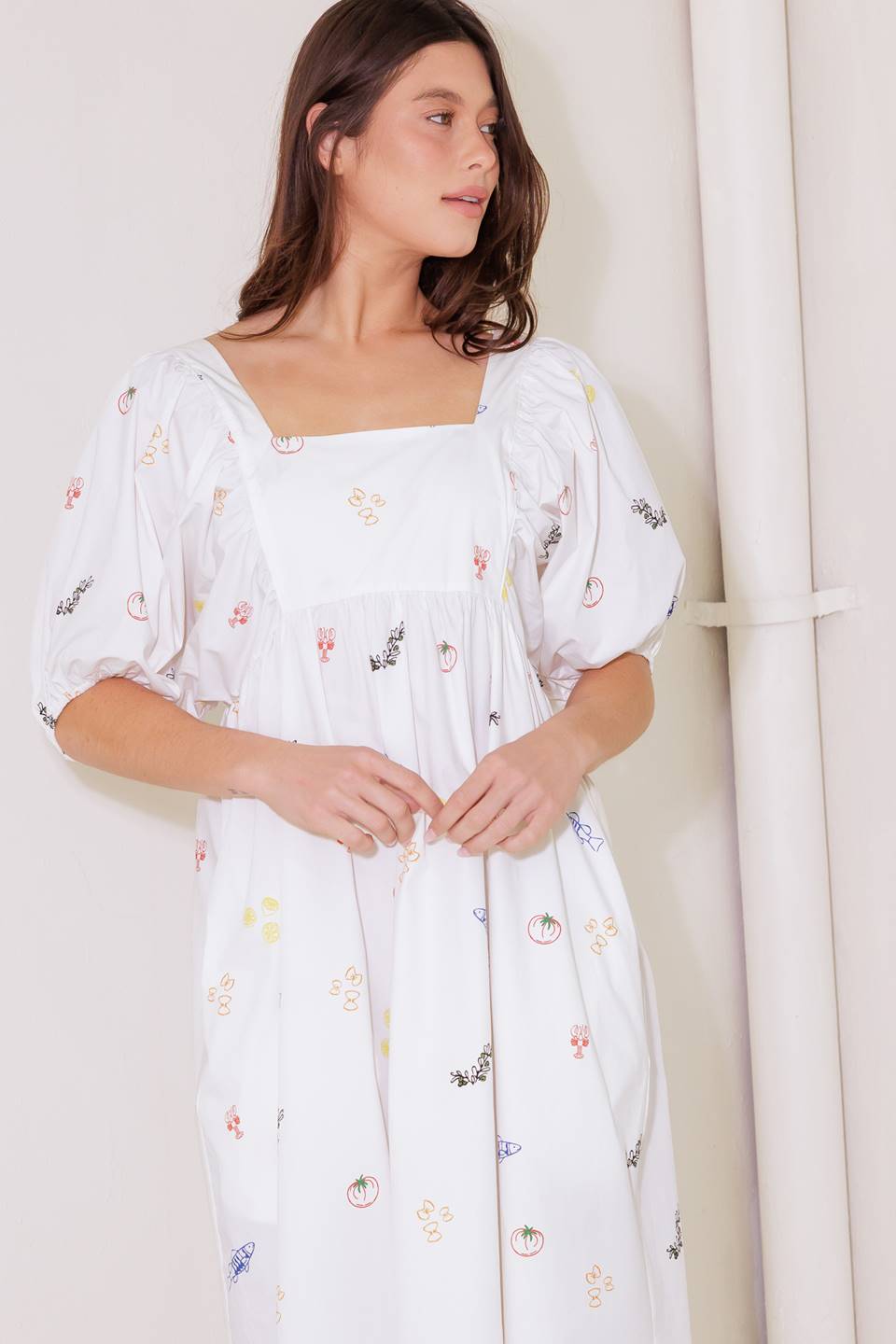 THE WORLD IS YOURS WOVEN MIDI DRESS - MaraFormigone