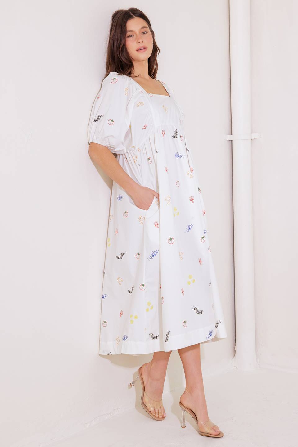 THE WORLD IS YOURS WOVEN MIDI DRESS - MaraFormigone