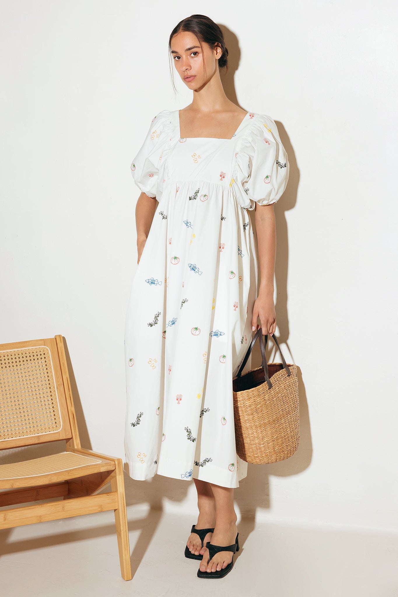 THE WORLD IS YOURS WOVEN MIDI DRESS - MaraFormigone