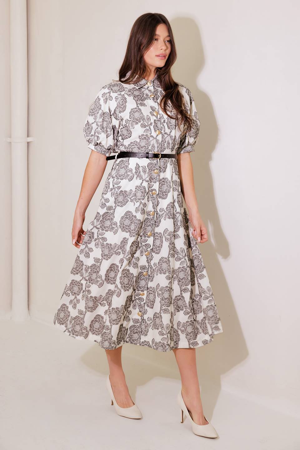 TIME AFTER TIME WOVEN MIDI DRESS - MaraFormigone