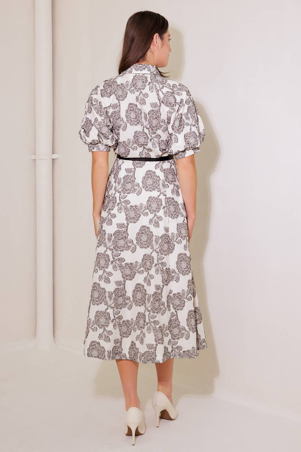 TIME AFTER TIME WOVEN MIDI DRESS - MaraFormigone