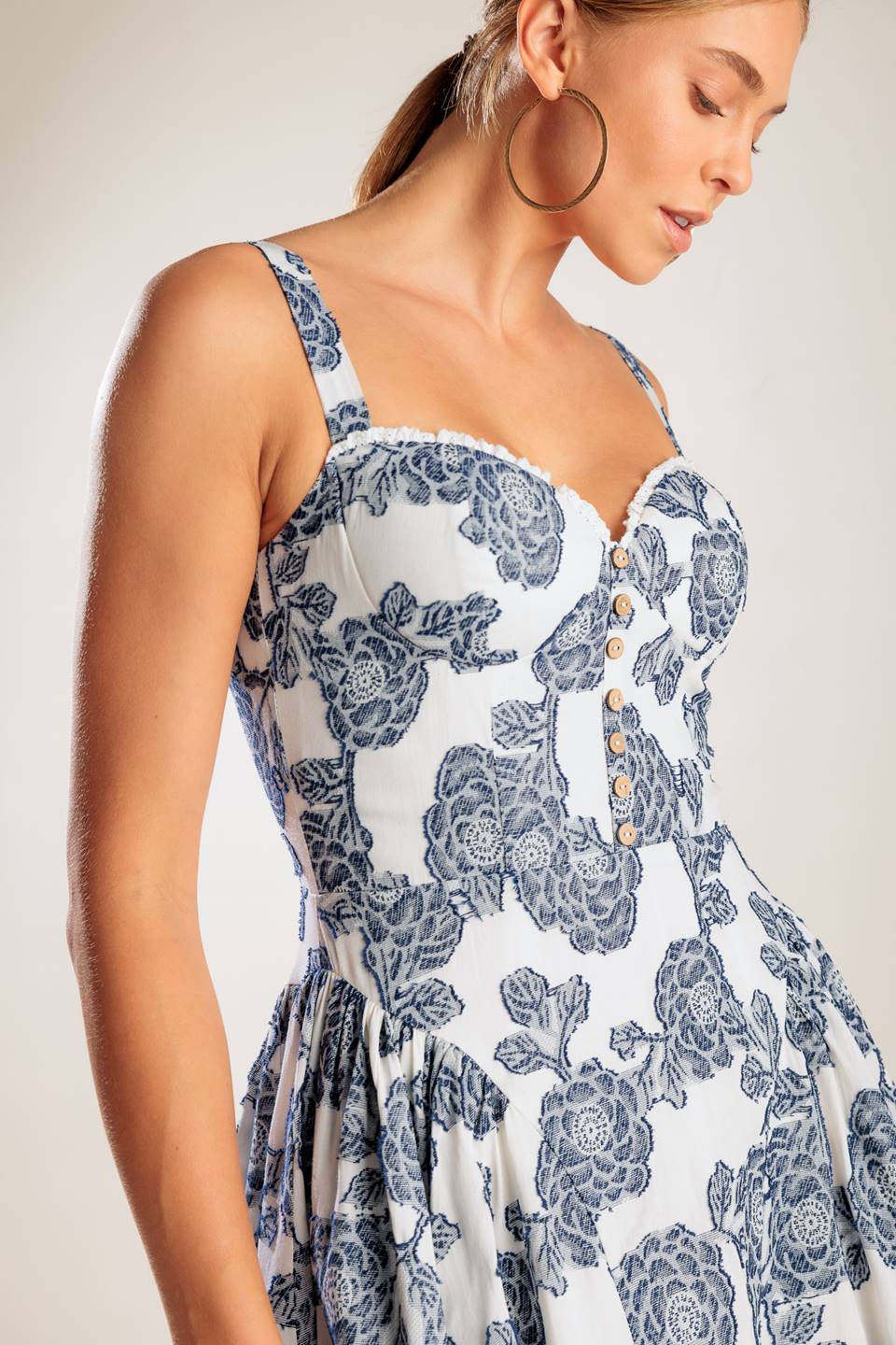 EXPLORANDO NOVOS INTERESSES VESTIDO MIDI DE TECIDO