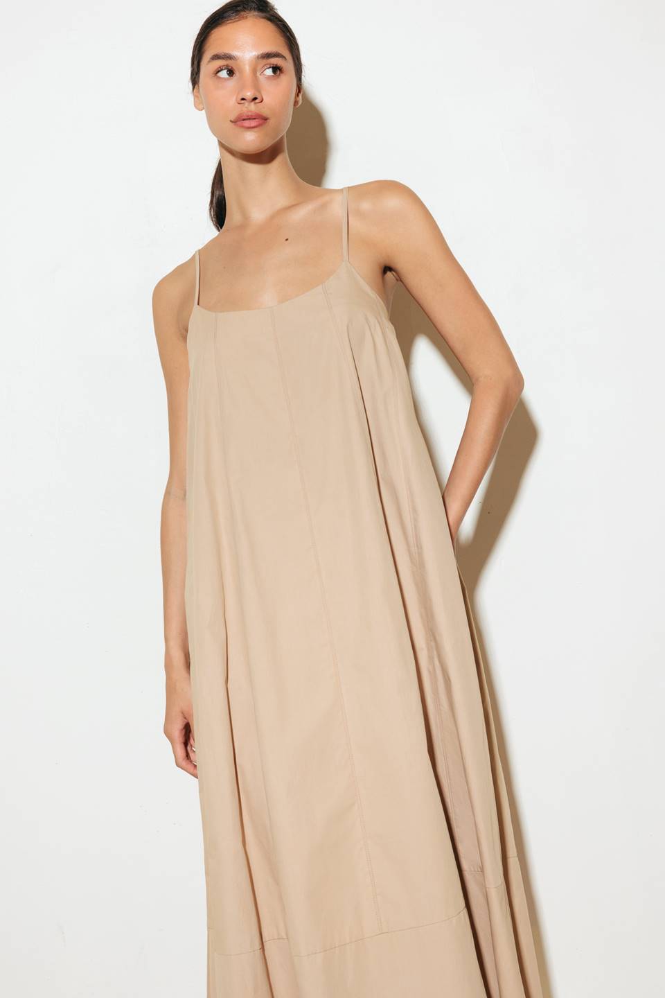 VESTIDO MIDI TENDIDO DAISY LANE EM TECIDO