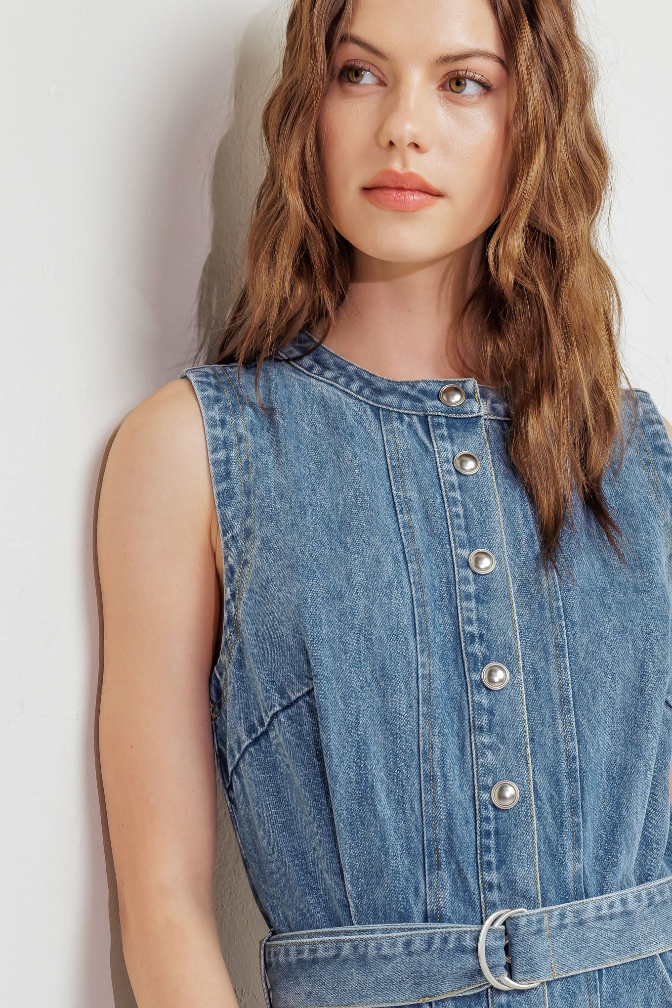 MIDNIGHT RODEO DENIM MIDI DRESS - MaraFormigone