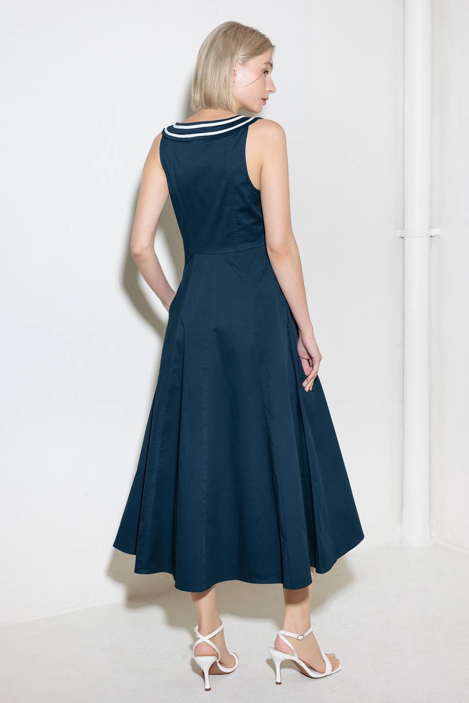 VESTIDO MIDI AZUL MARINHO DIVINE OBSESSION