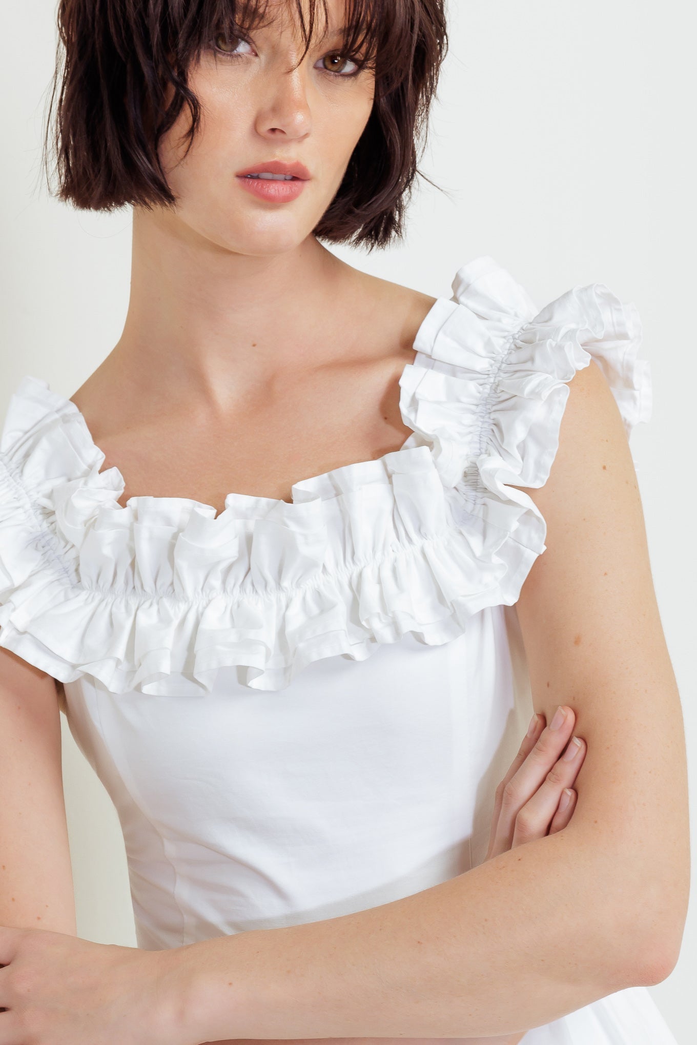 SWEETHEART TIERED ROMANCE WOVEN MIDI DRESS - MaraFormigone