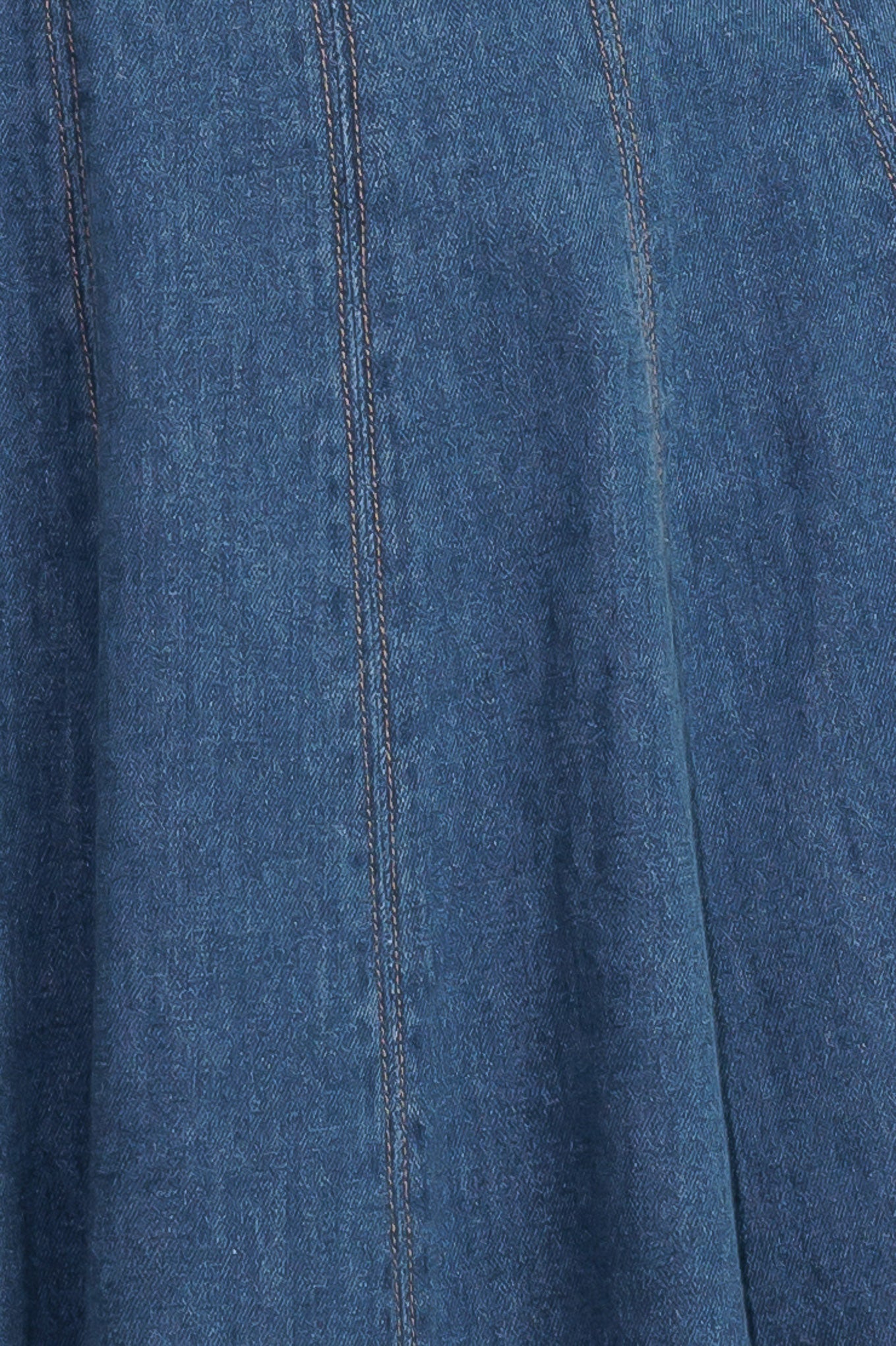 CREAM FIELD DENIM MIDI DRESS - MaraFormigone