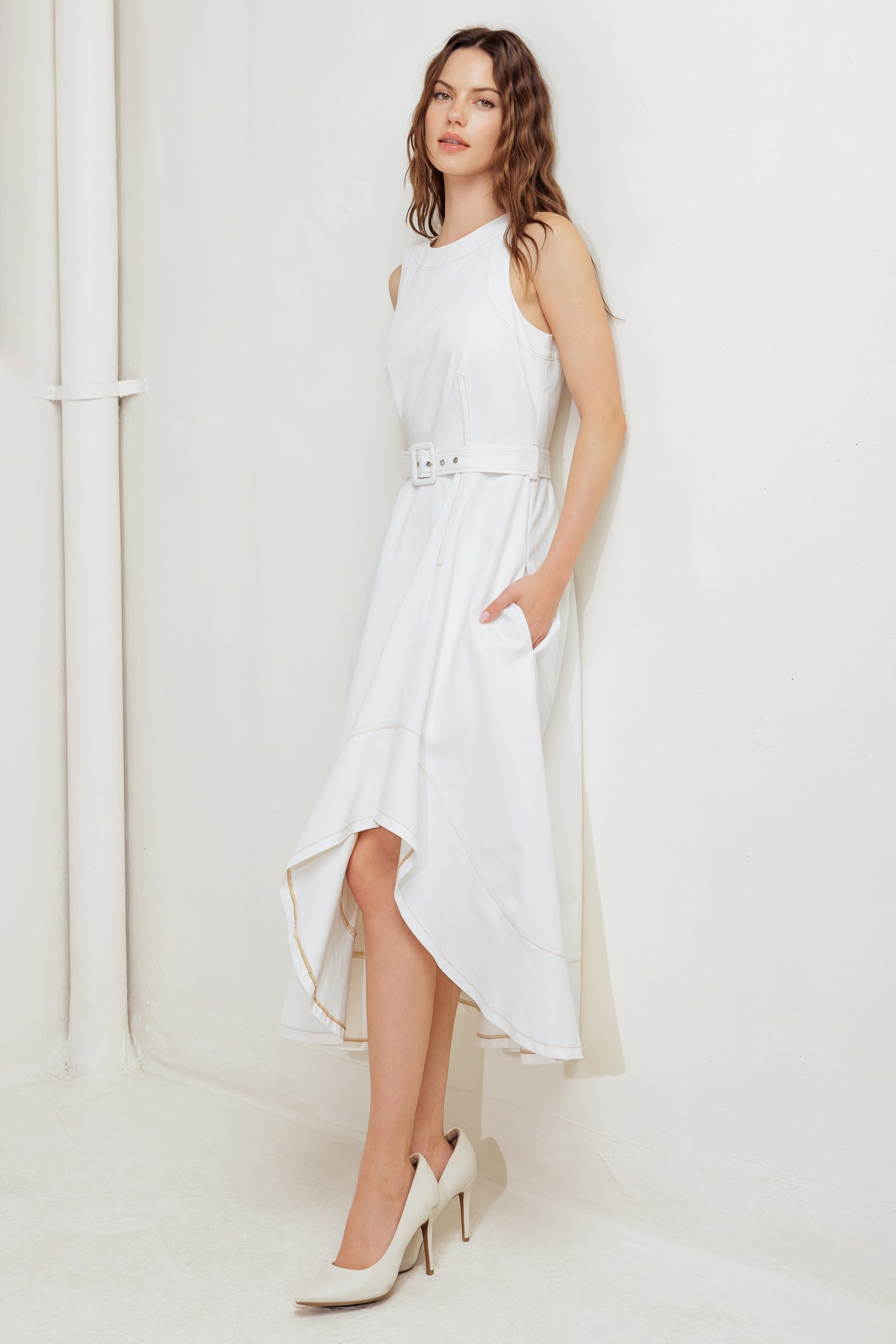 POET’S MUSE WOVEN MIDI DRESS - MaraFormigone