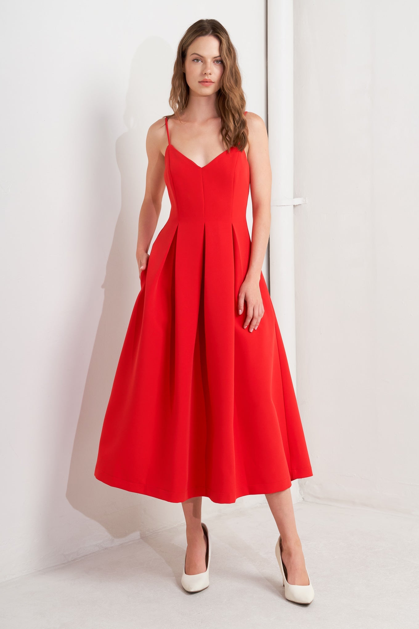 RUBY AFFAIR WOVEN MIDI DRESS - MaraFormigone