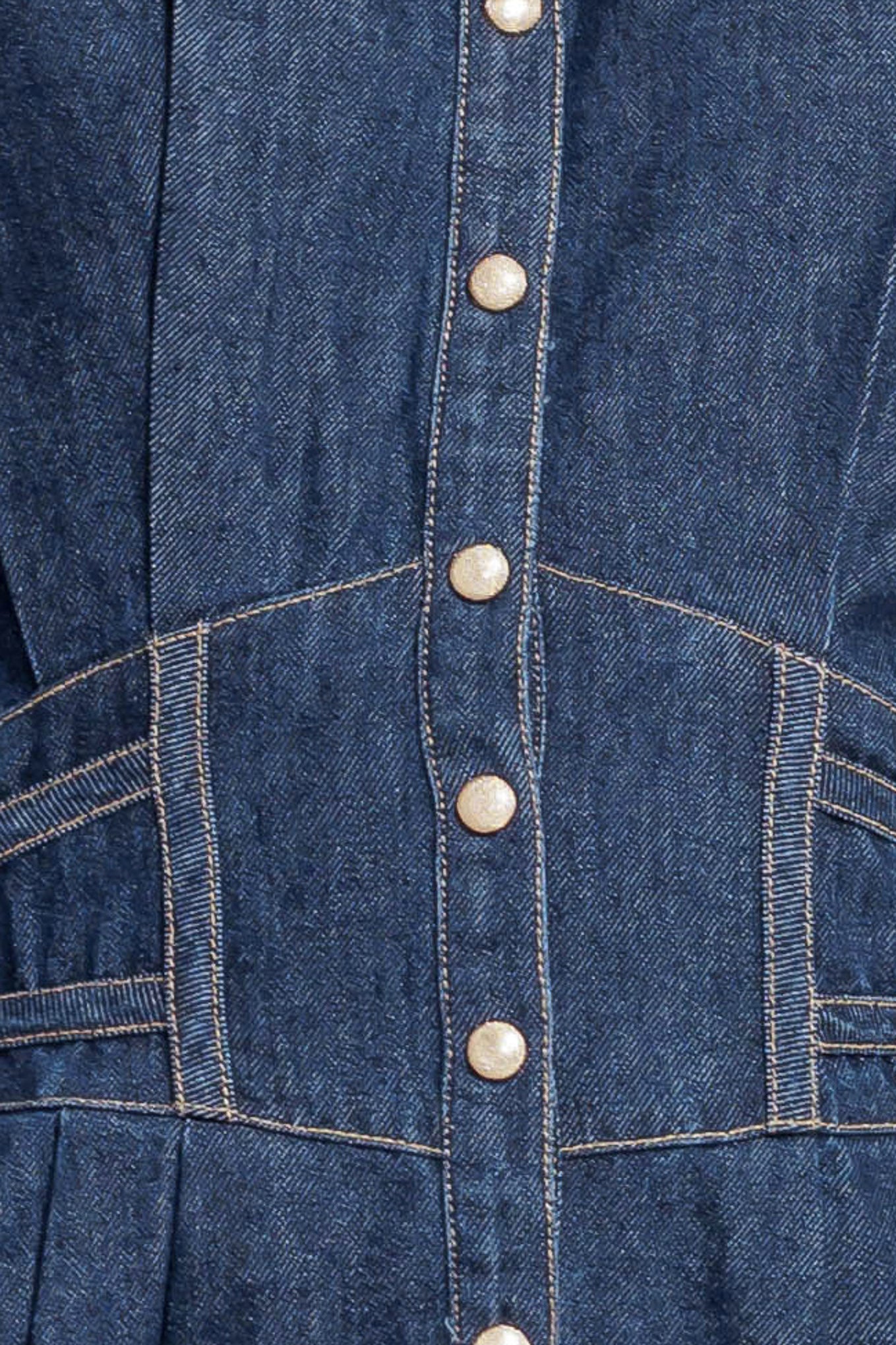 VESTIDO MIDI JEANS AZUL VINTAGE