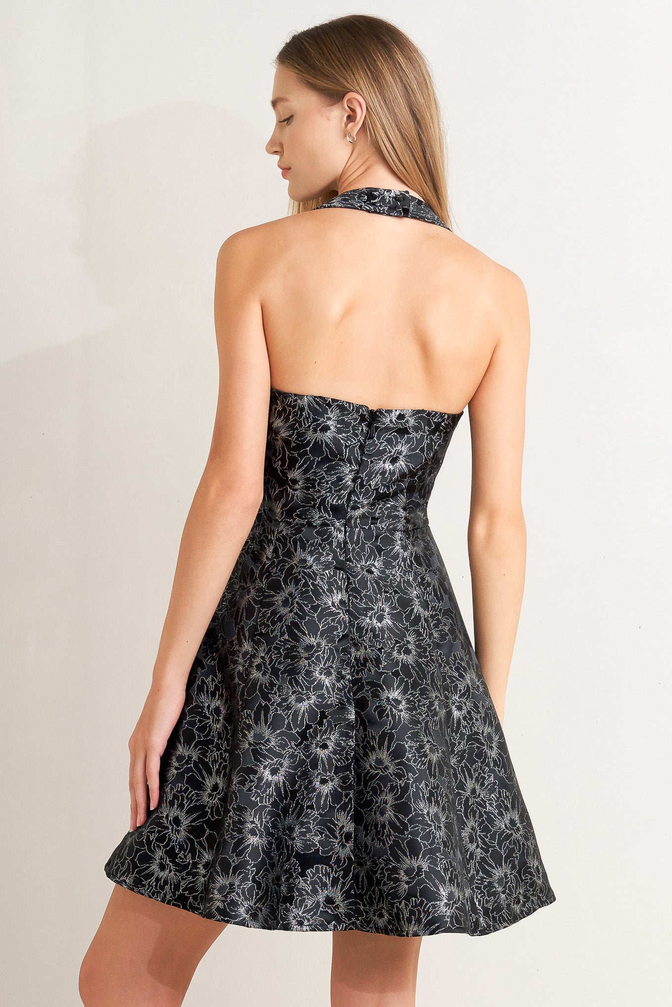 Vestido curto jacquard tecido Mystic Hour