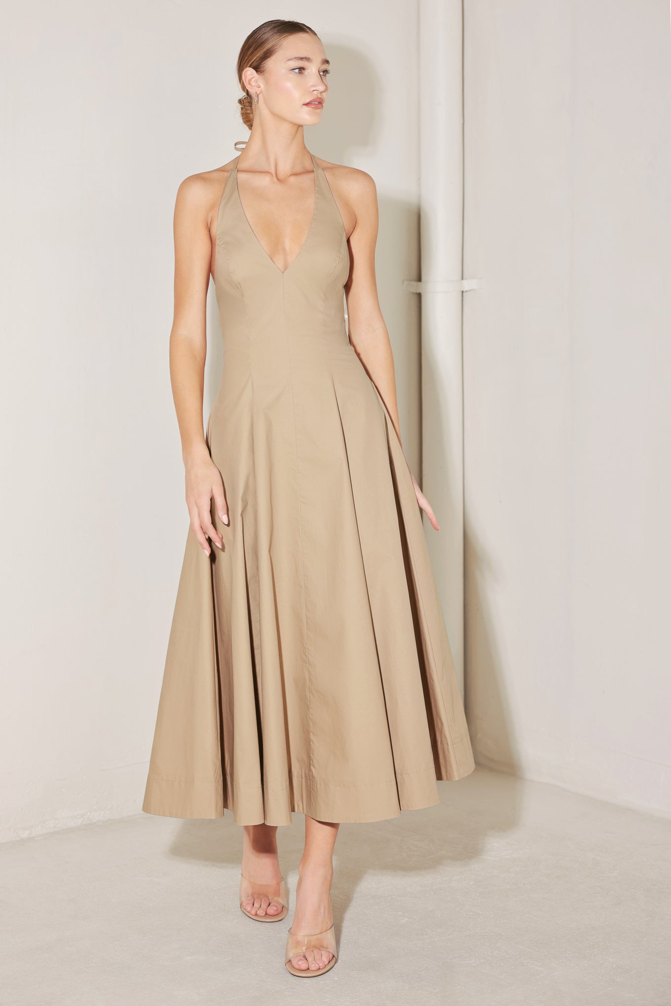 RESORT MAIN CHARACTER WOVEN MIDI DRESS