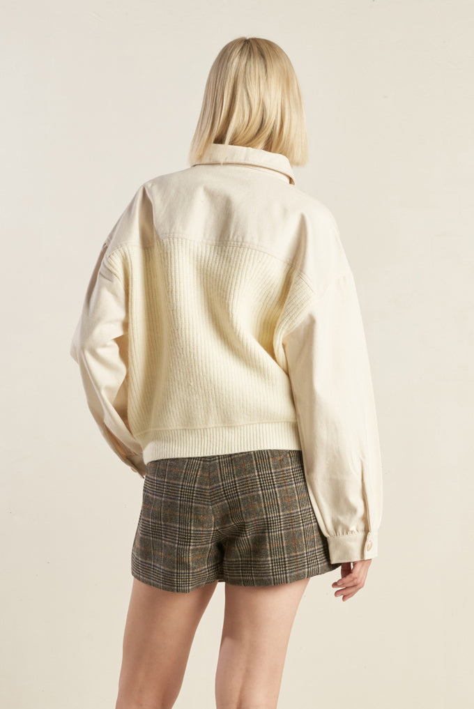 GO-GETTER GIRL SWEATER TWILL JACKET - MaraFormigone