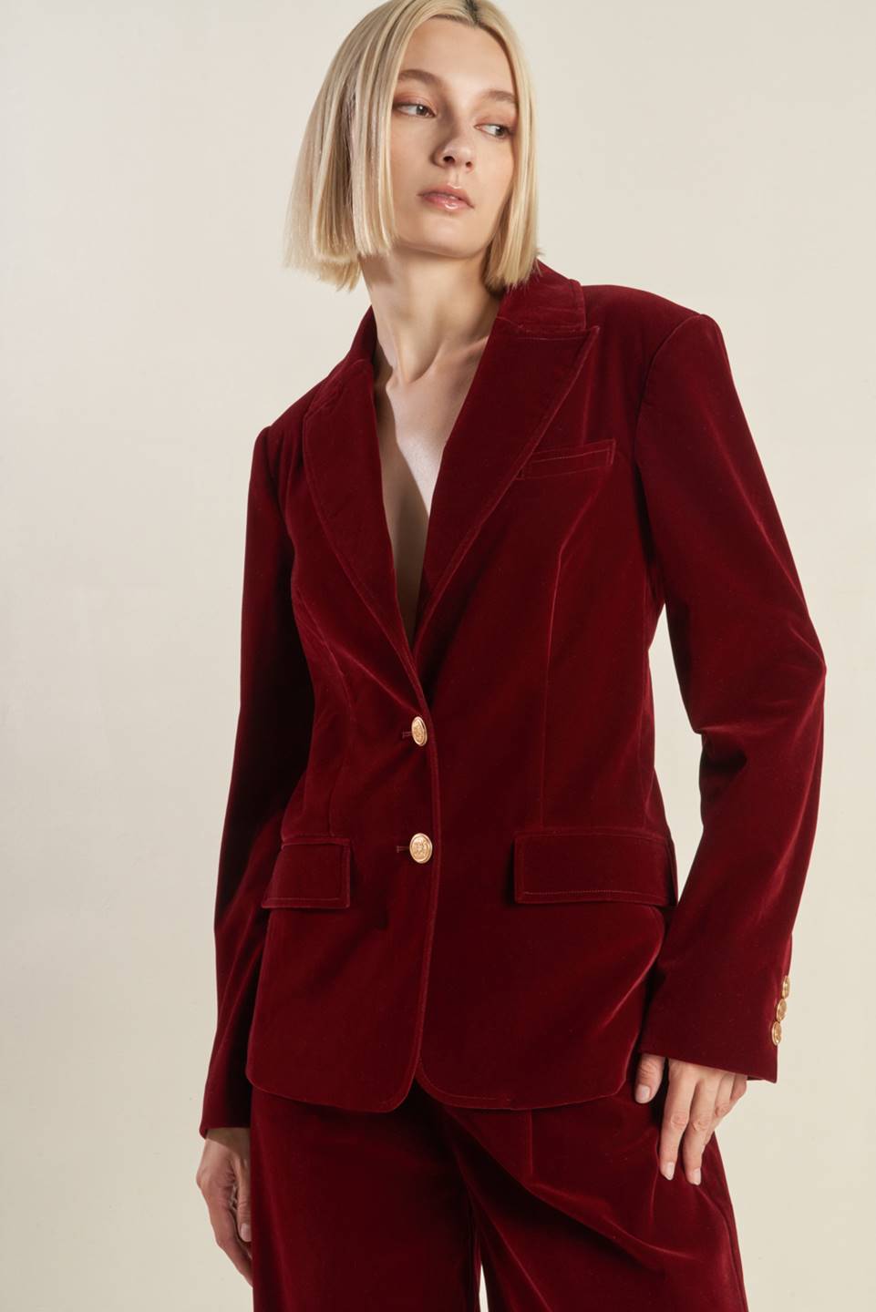 COY CHARM VELVET BLAZER - MaraFormigone