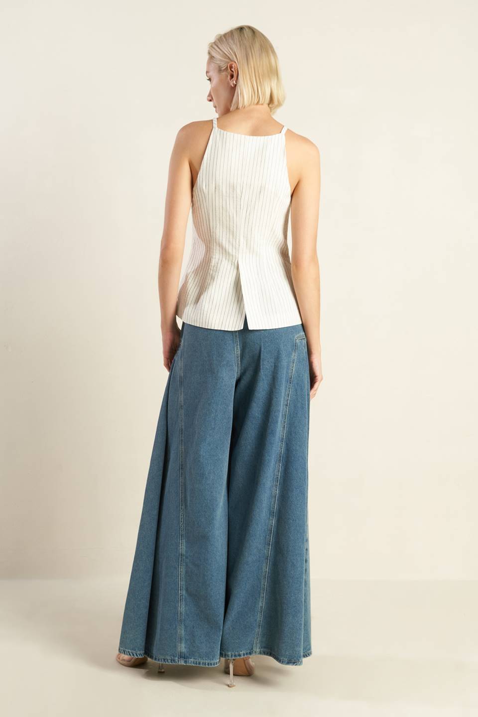 BLUSA DE SEERSUCKER TECIDA "LIDERANDO O CAMINHO"