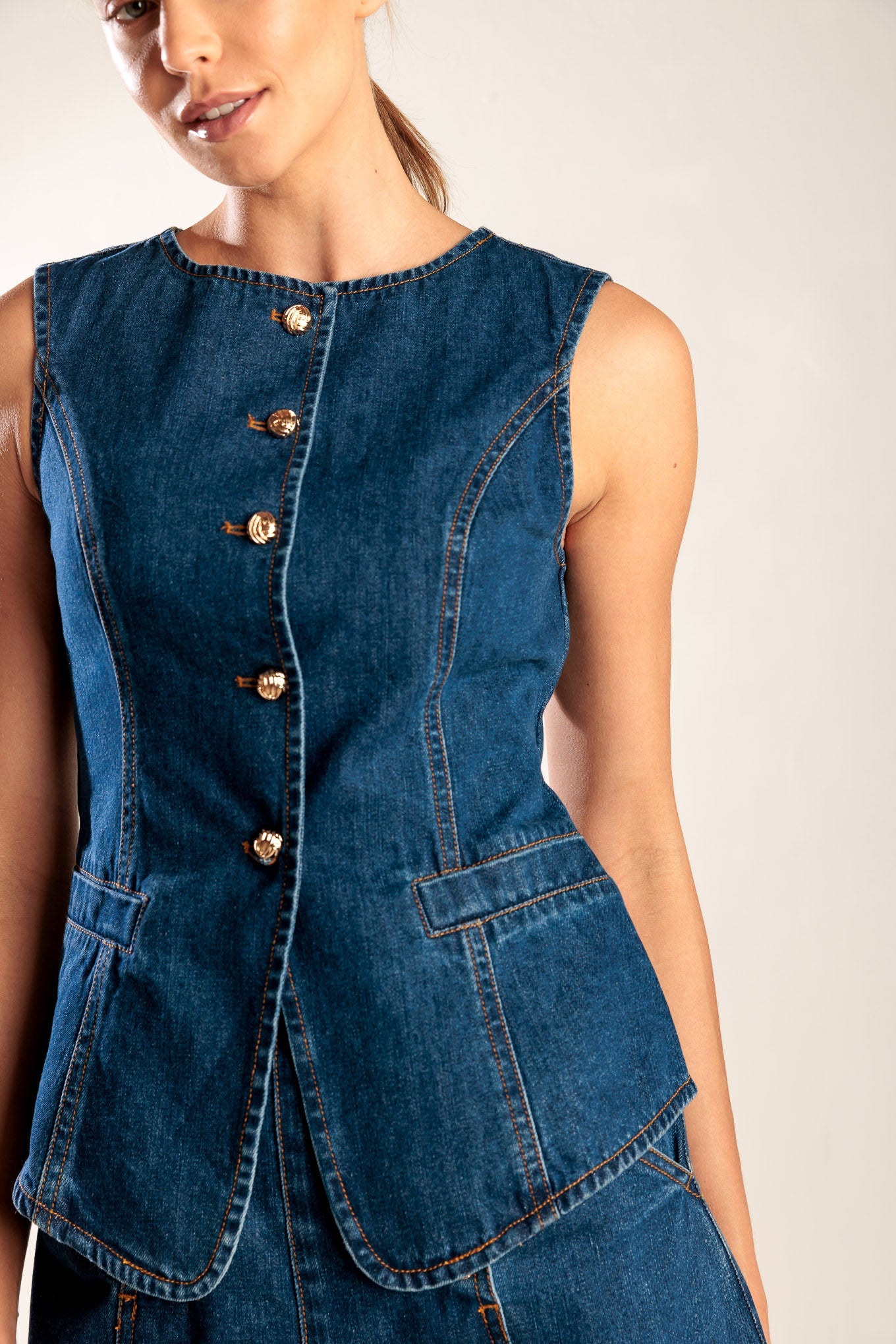 DRIVE-IN MOVIE DENIM VEST - MaraFormigone