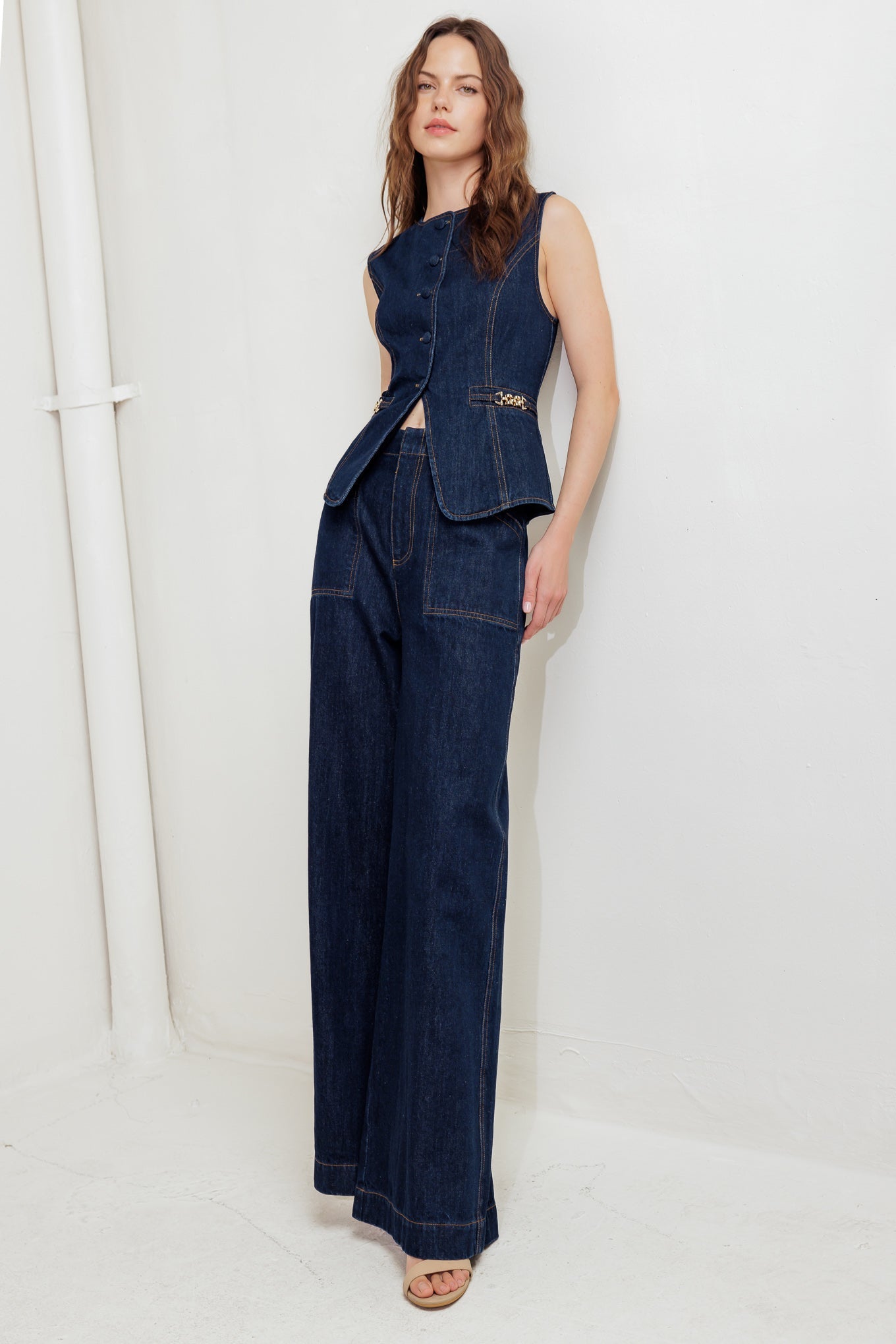 INDIGO ICON DENIM VEST - MaraFormigone