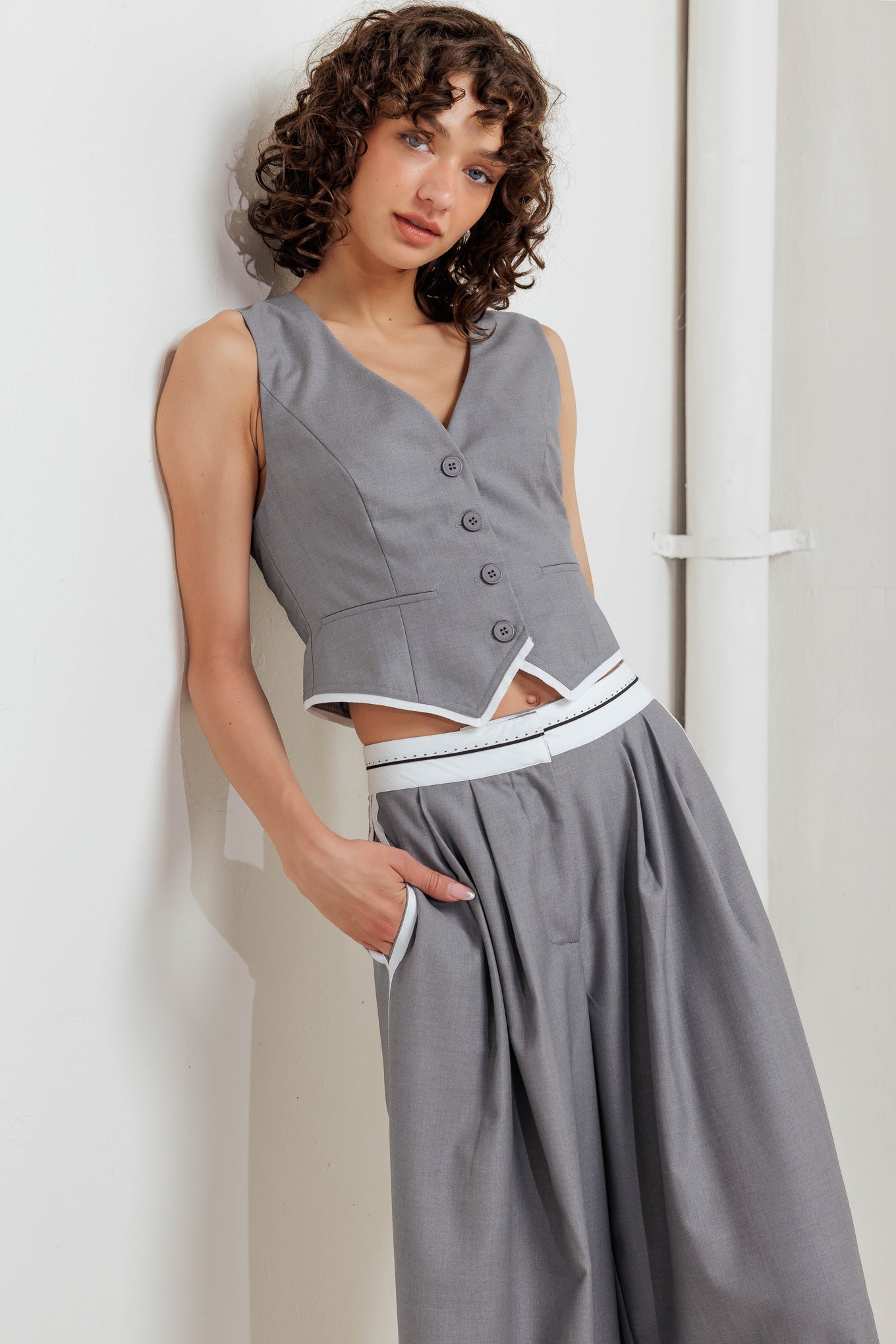 POWER LINES WOVEN VEST - MaraFormigone