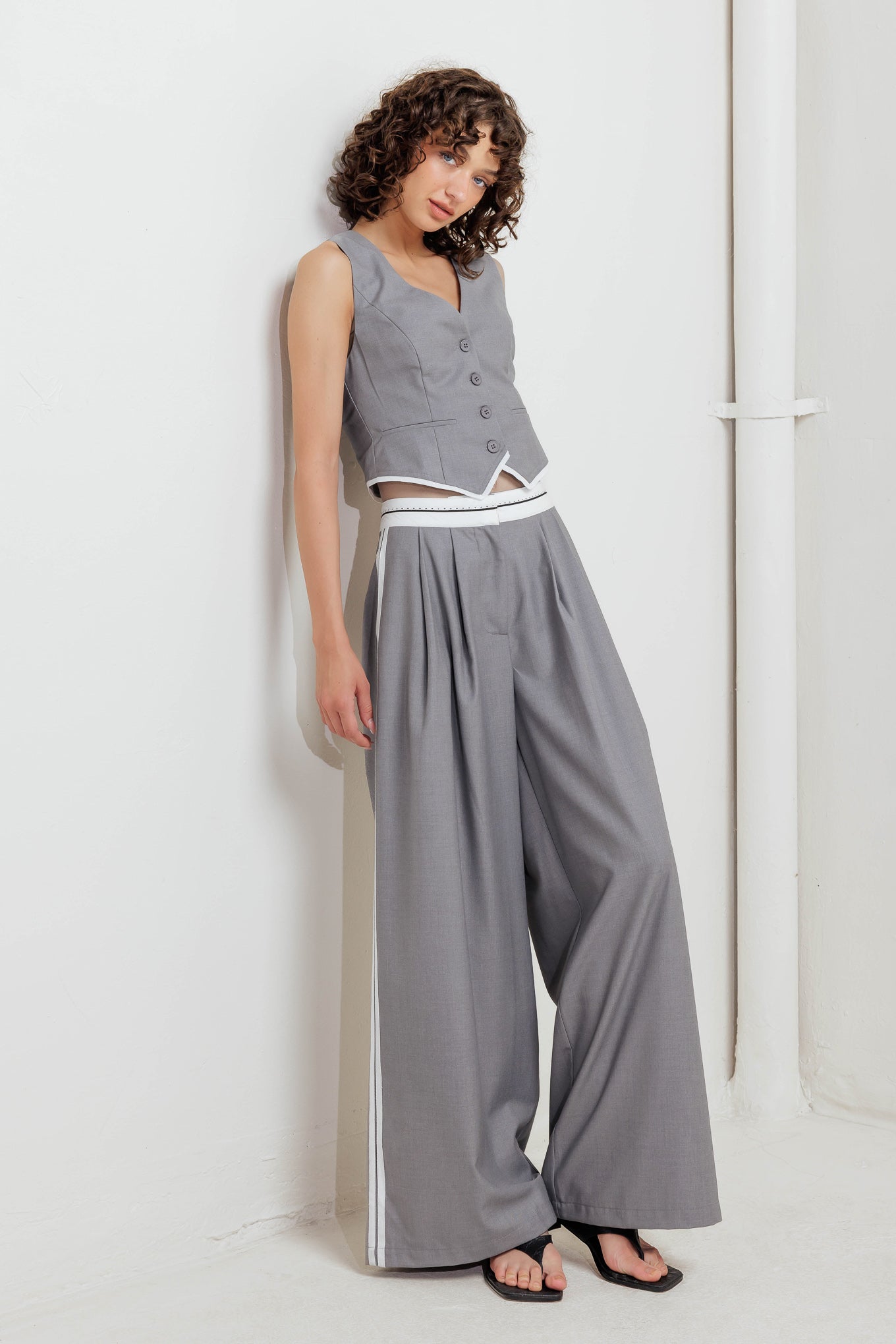 POWER LINES WOVEN VEST - MaraFormigone