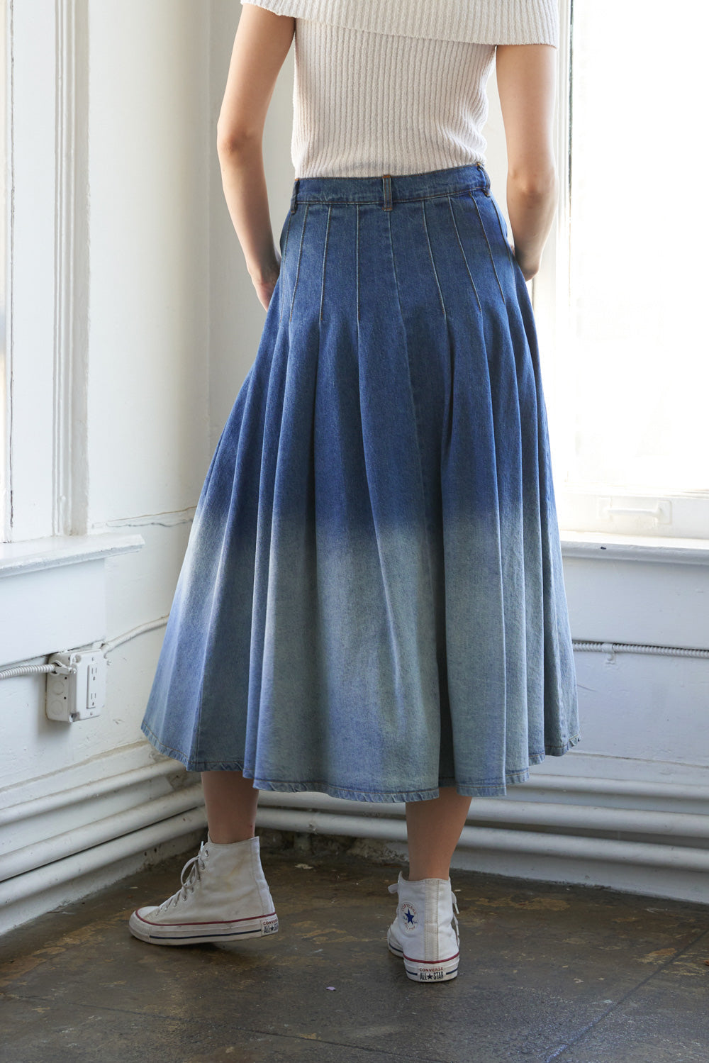 STATE OF MIND DENIM MIDI SKIRT - MaraFormigone