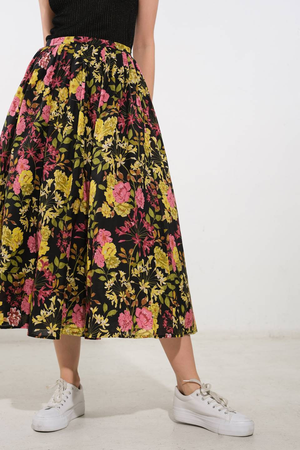 SAIA MIDI TECIDA LOVE YOU MORE