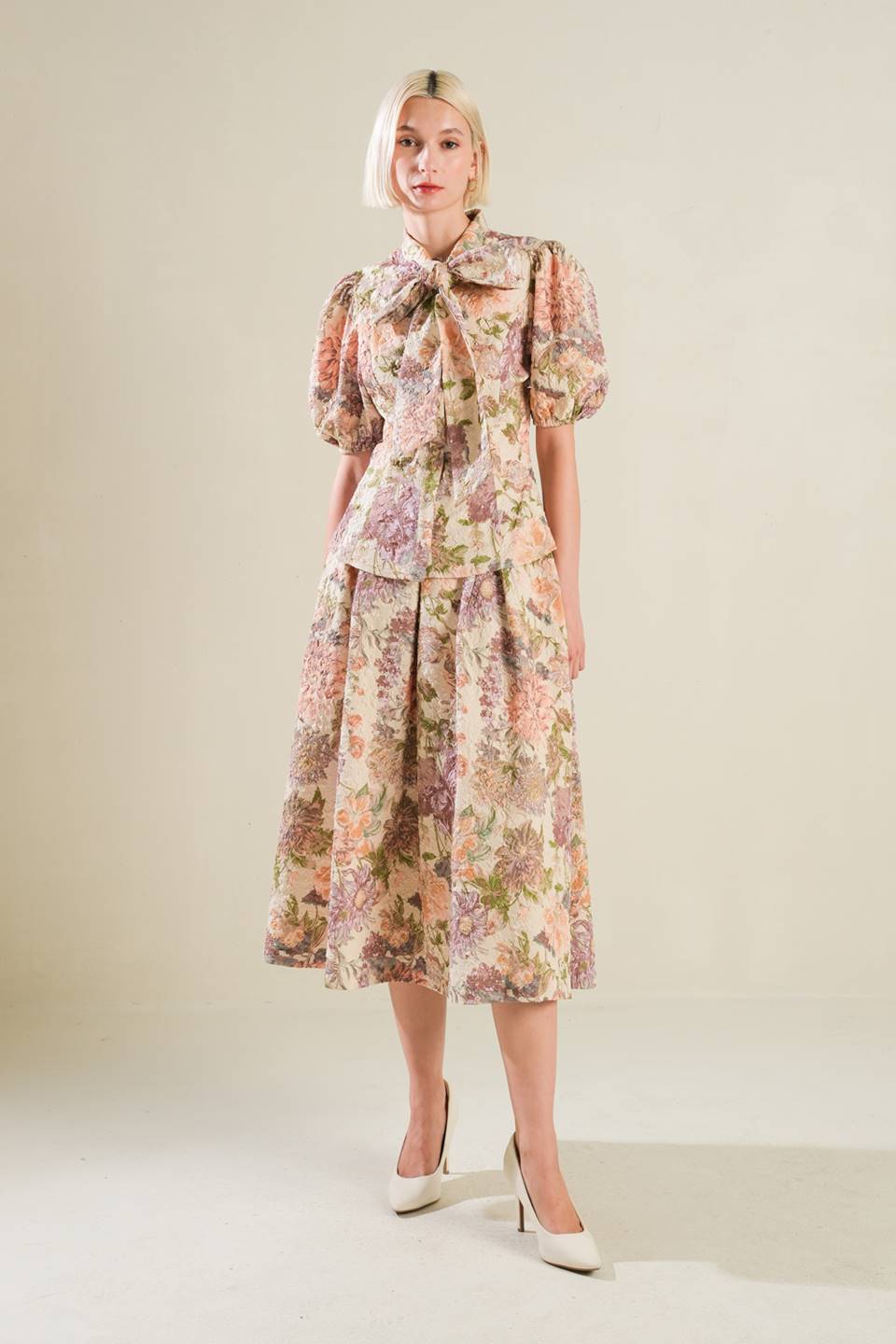 SLEEK SIMPLICITY WOVEN FULL SKIRT - MaraFormigone