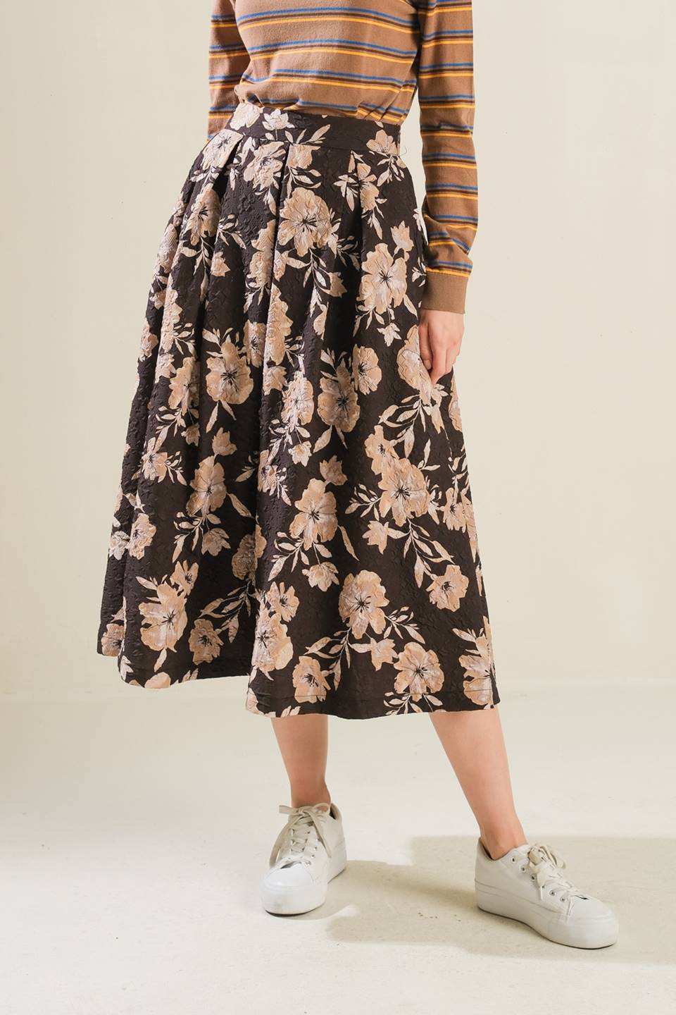 POSH PRESENCE WOVEN MIDI SKIRT - MaraFormigone
