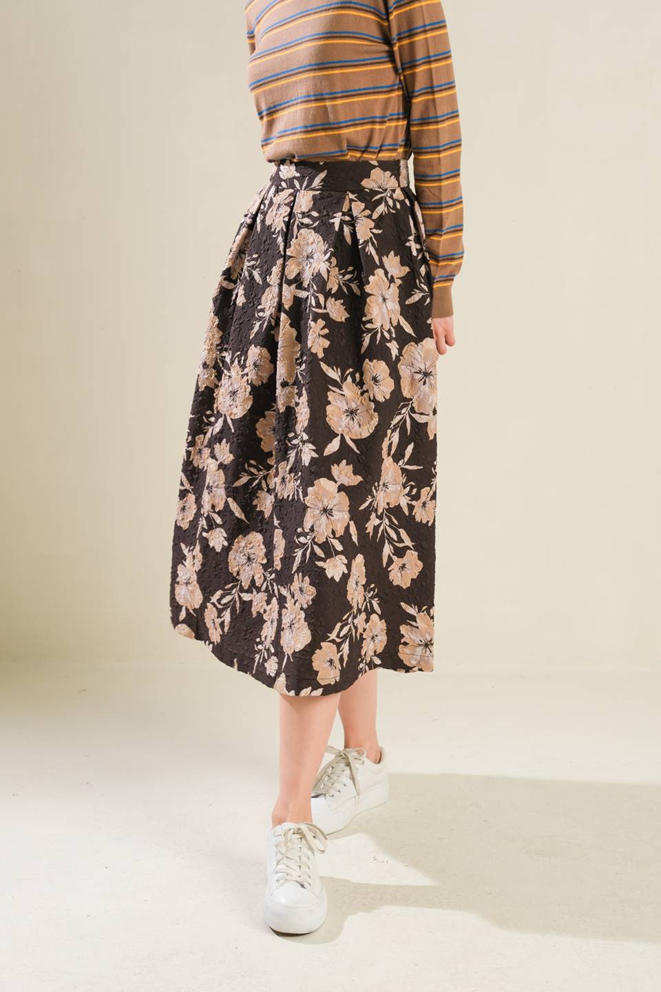POSH PRESENCE WOVEN MIDI SKIRT - MaraFormigone