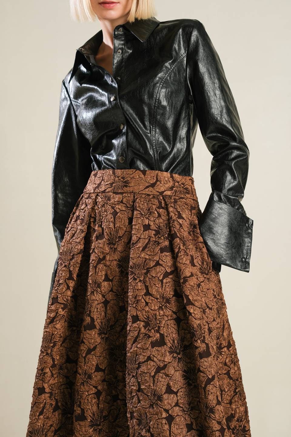 ETERNAL DEVOTION WOVEN FULL MIDI SKIRT - MaraFormigone