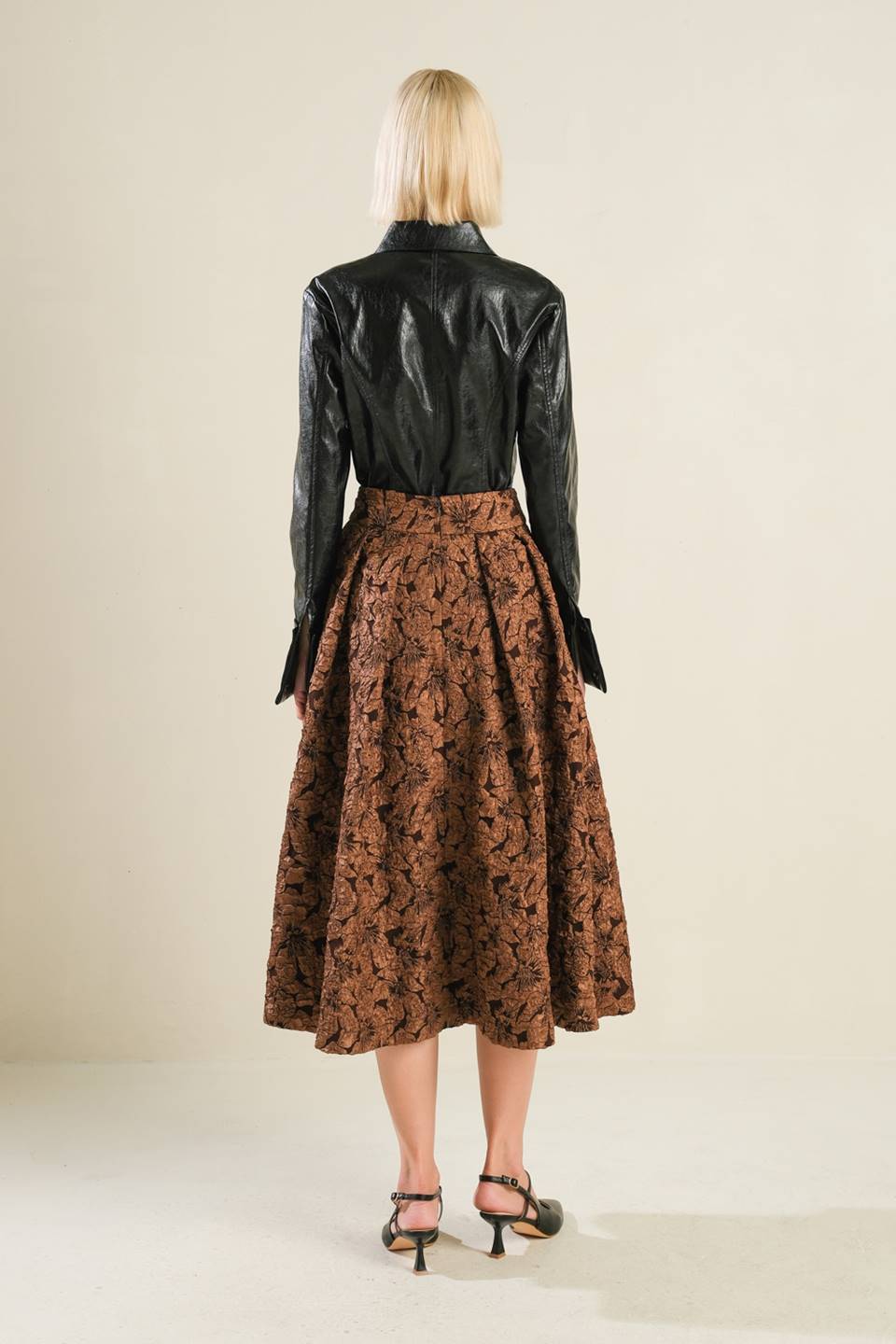 ETERNAL DEVOTION WOVEN FULL MIDI SKIRT - MaraFormigone