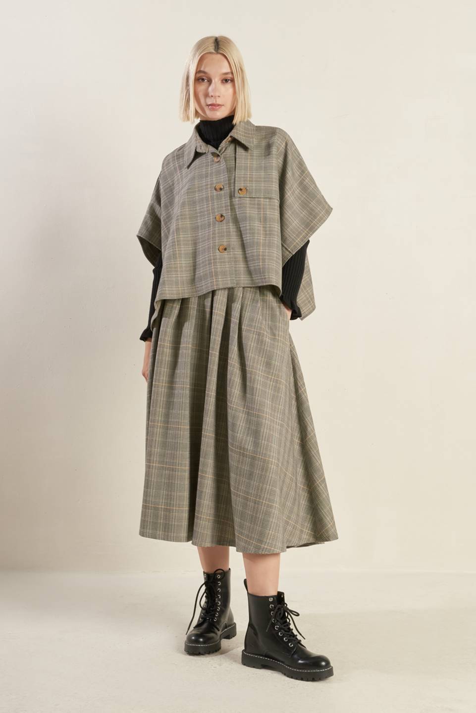 Saia midi de tecido plano Moody Allure